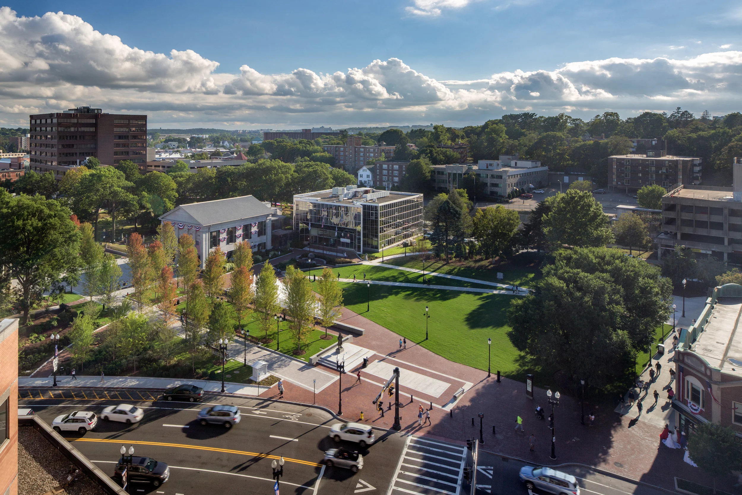 View of Hancock Adams Common from President’s Place (photo by Ed Wonsek)