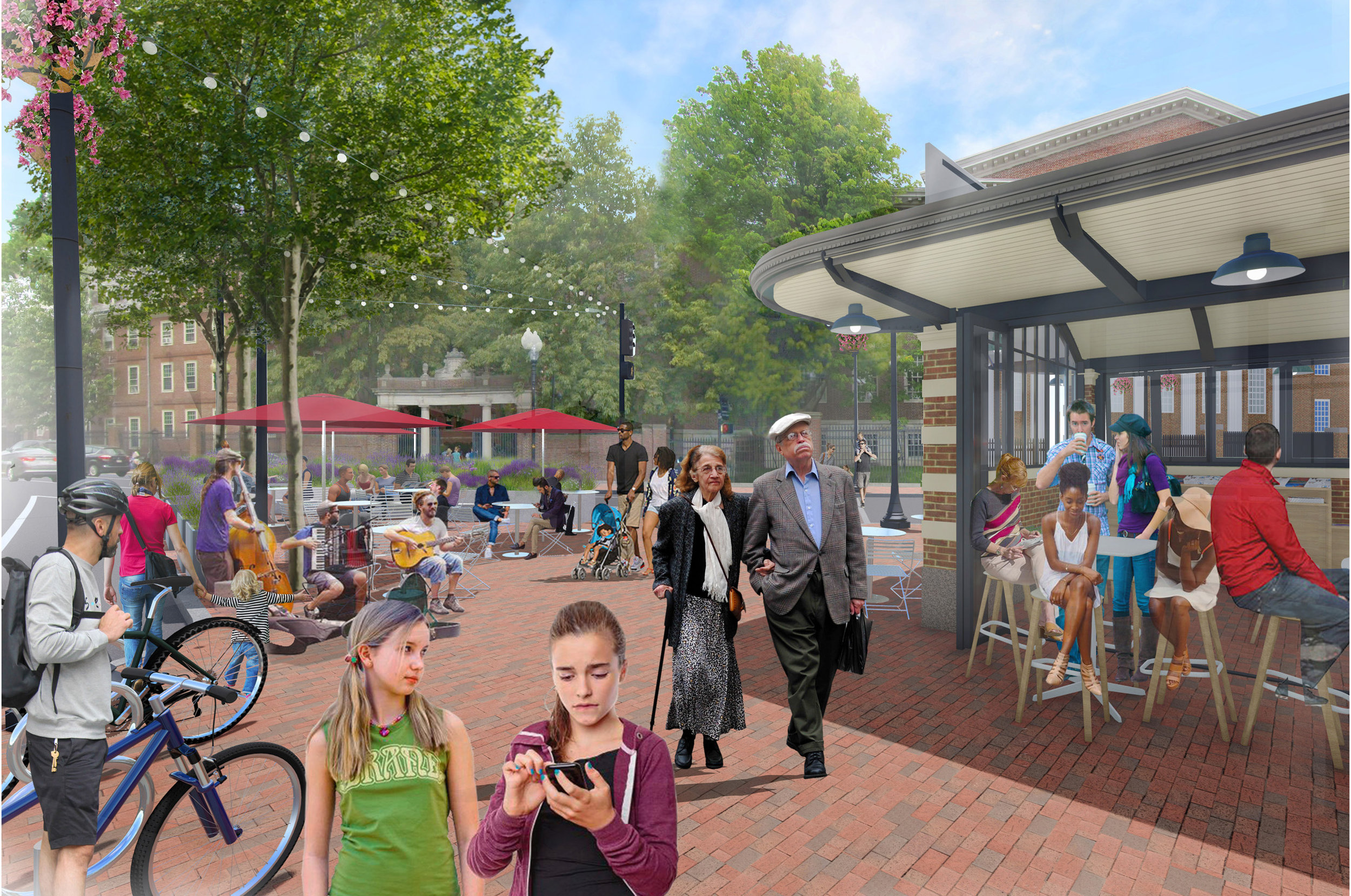 Harvard Square Plaza Kiosk Rendering (Halvorson Design)