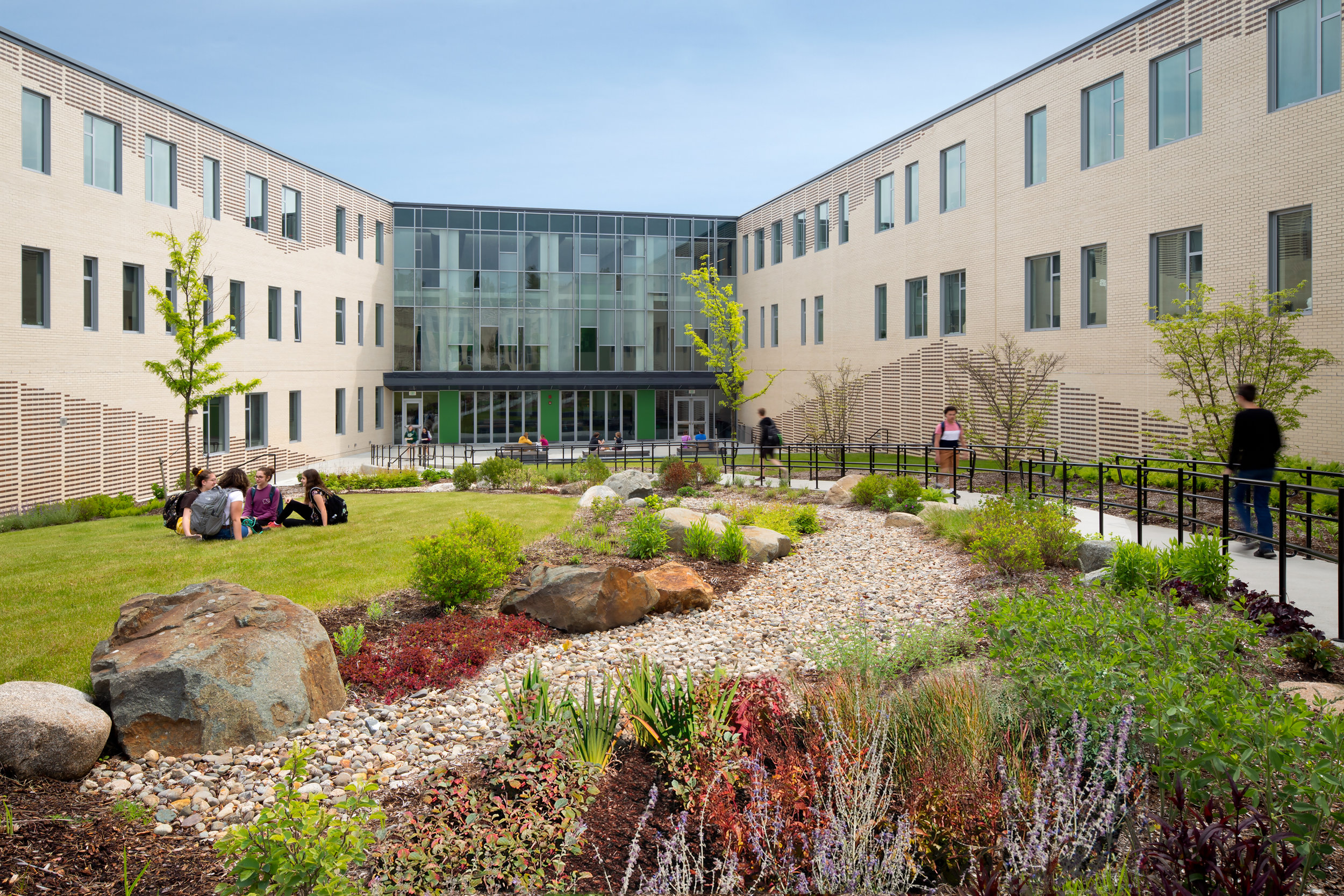 Dover High School Courtyard and Raingarden (photo by Ed Wonsek)