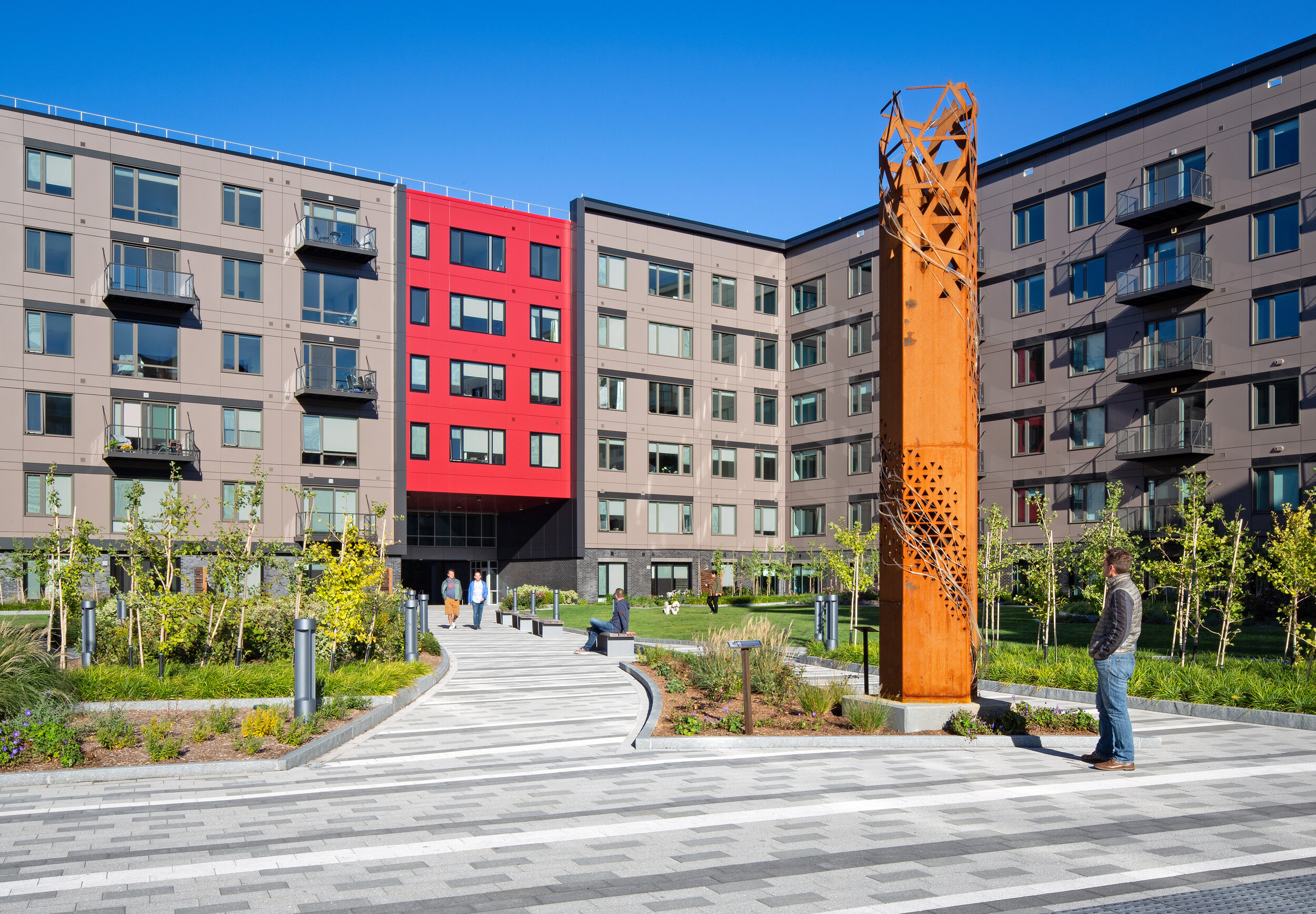  View of Clippership Wharf Courtyard (Photo by Ed Wonsek) 