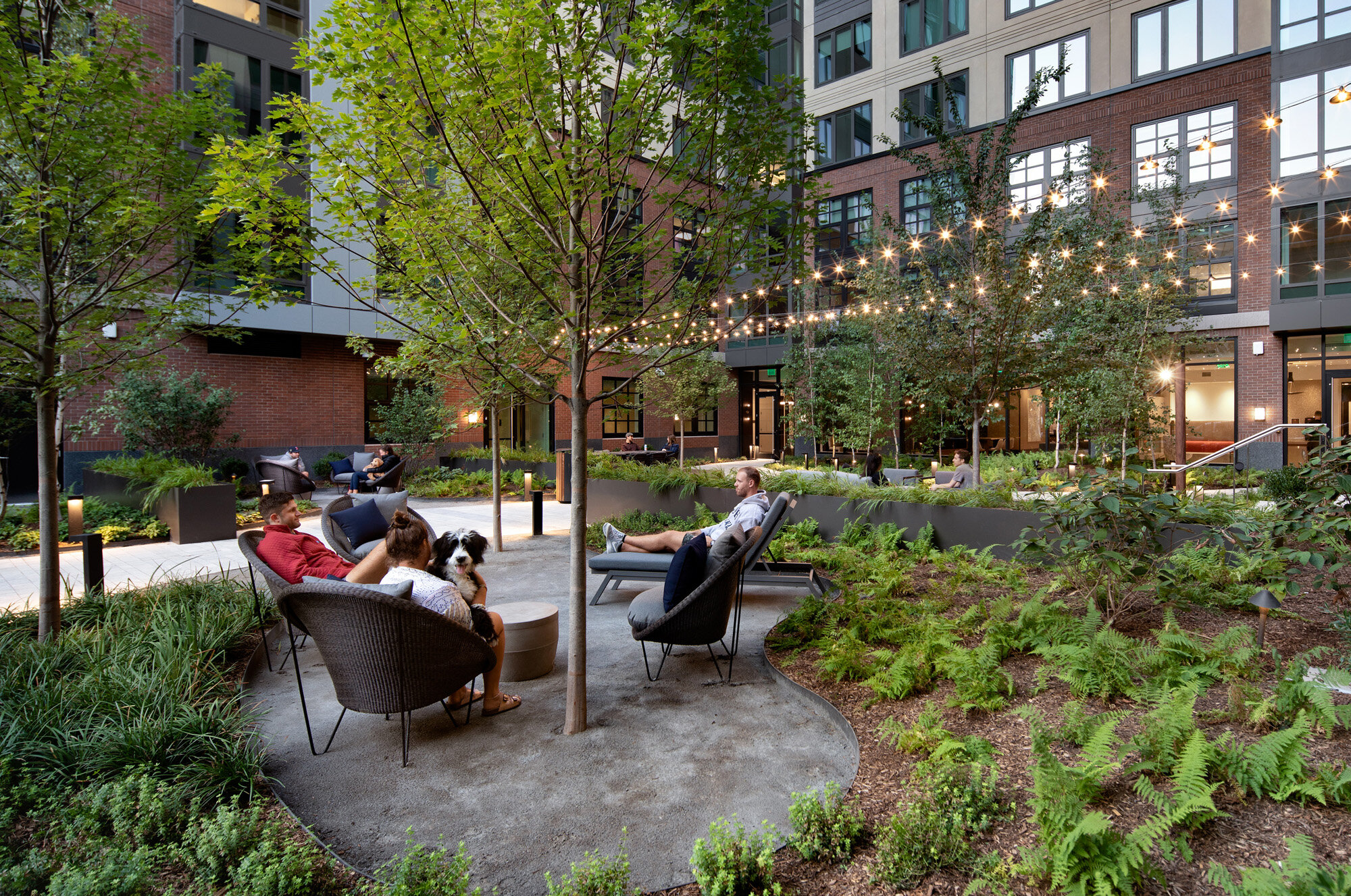 The Smith courtyard seating areas (photo by Ed Wonsek)