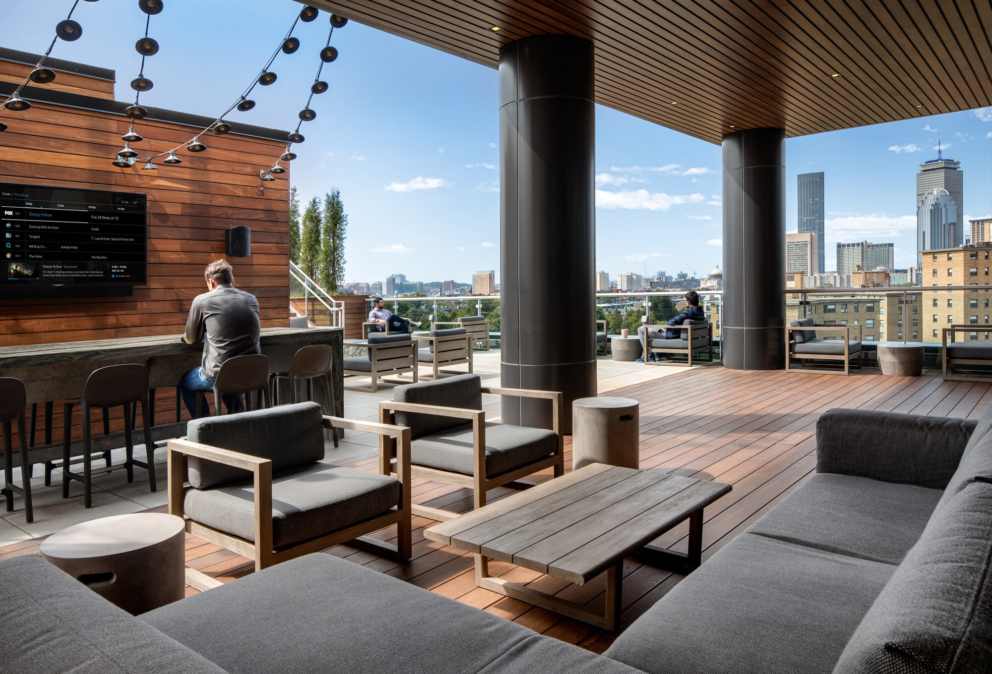 Bar seating on The Smith amenity deck (photo by Ed Wonsek)