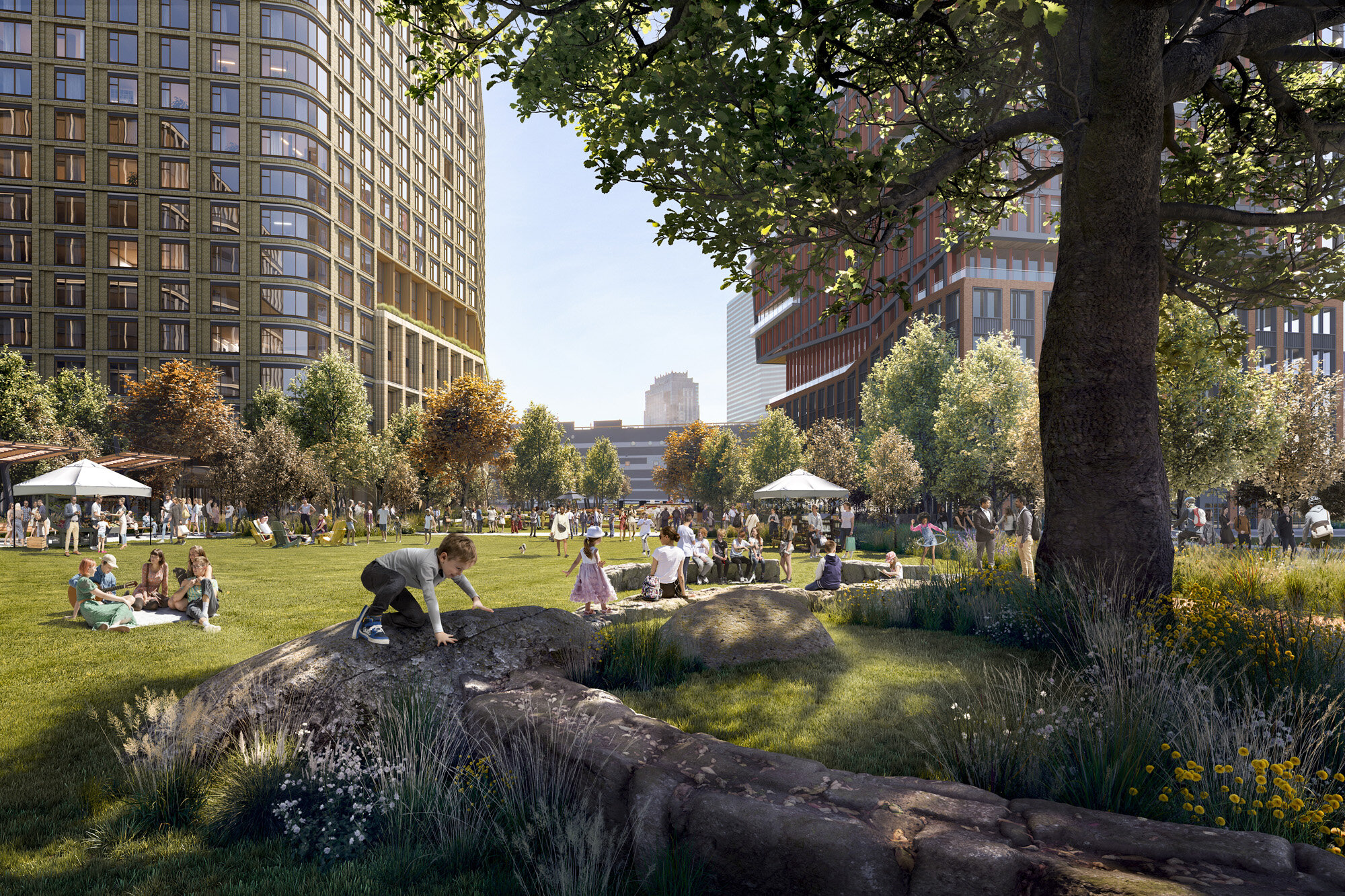  Civic Lawn at A Street Development (Rendering by DBOX) 