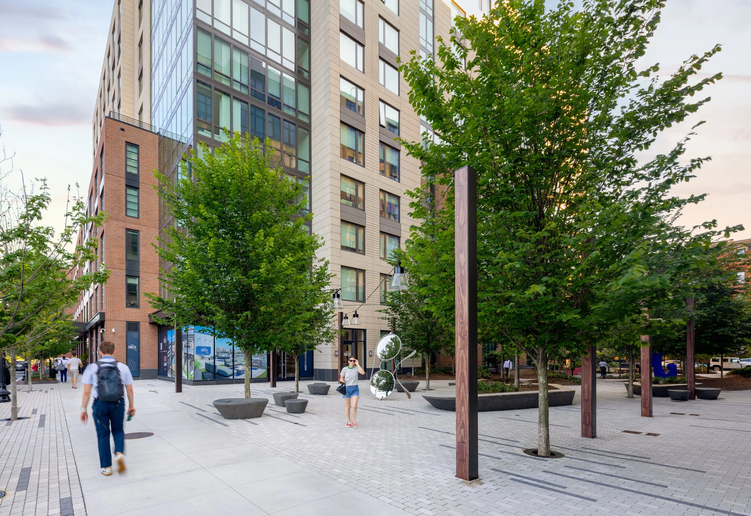 Plaza outside The Smith apartments (photo by Ed Wonsek)