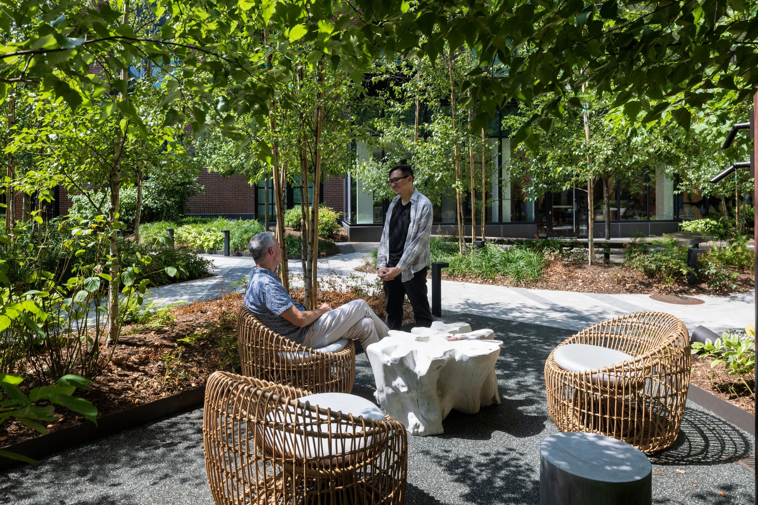 Outdoor meeting space at The Smith (photo by Ed Wonsek)