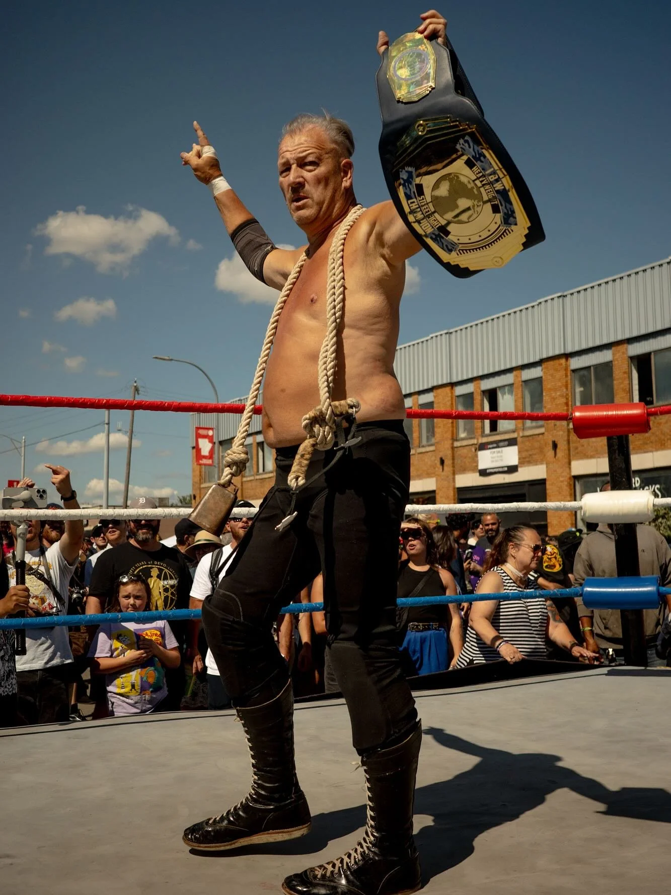 Did a lap around Hamtramck Labor Day Fest and ended up in a hand dug pond pool.