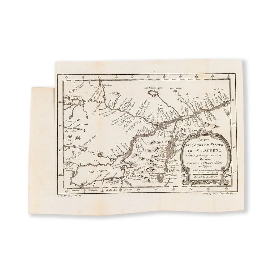 Jacques Nicolas Bellin  (French, 1703-1772) - Suite du Cours du Fleuve de St. Laurent (1757), 8.25 x 11.75 in, engraving on laid paper, unframed, $100 (Jones - Lot 121).jpg