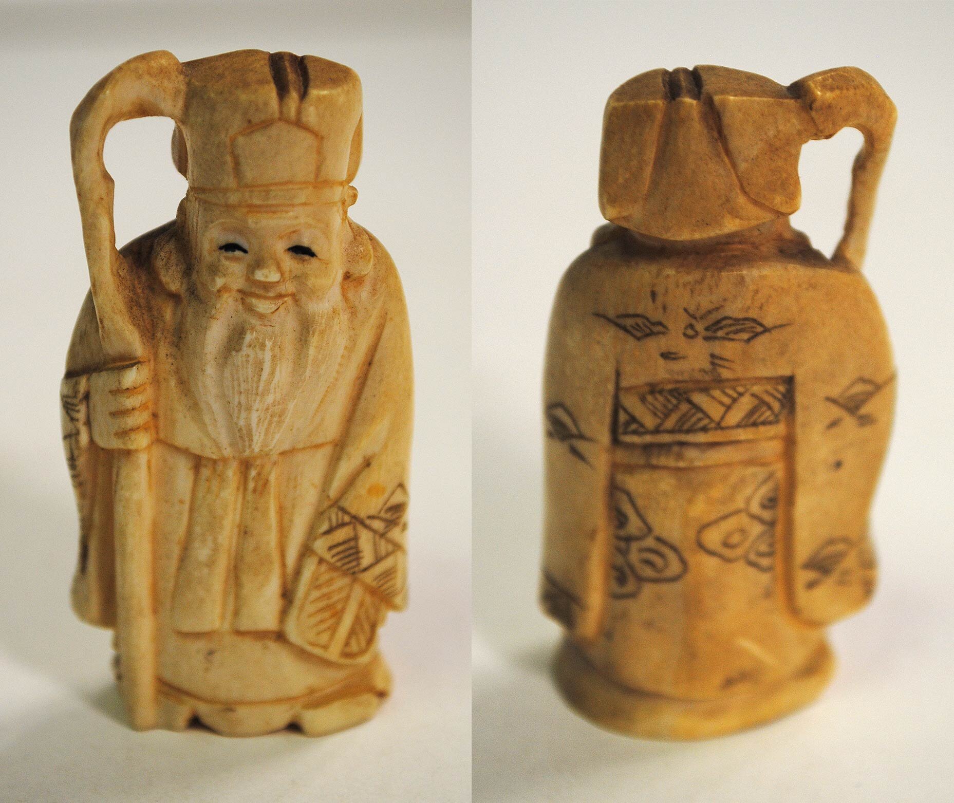 Man with Cane Netsuke