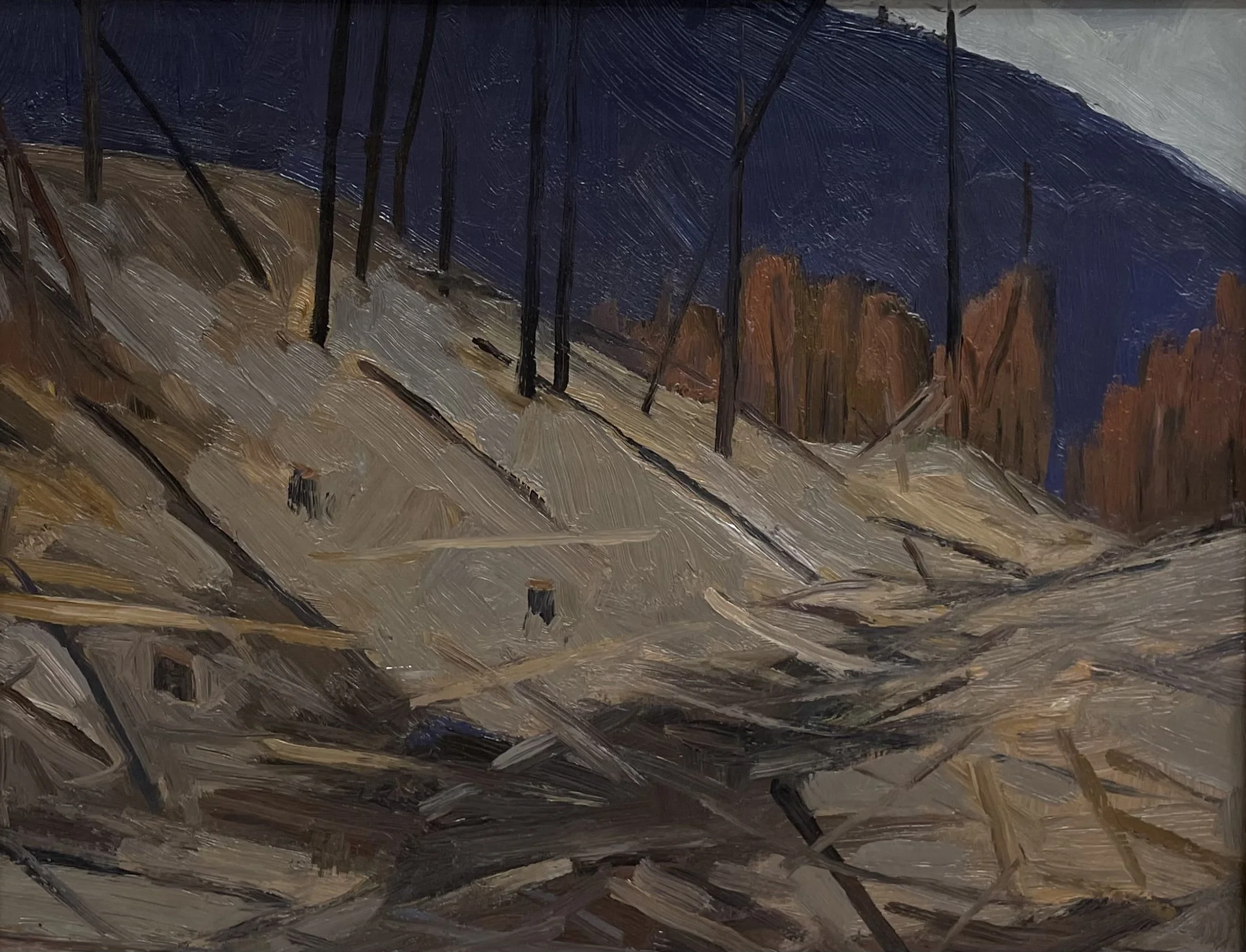 Herald Nix, Forrest Logging 1999, oil on panel, 8.5x10.5.jpeg