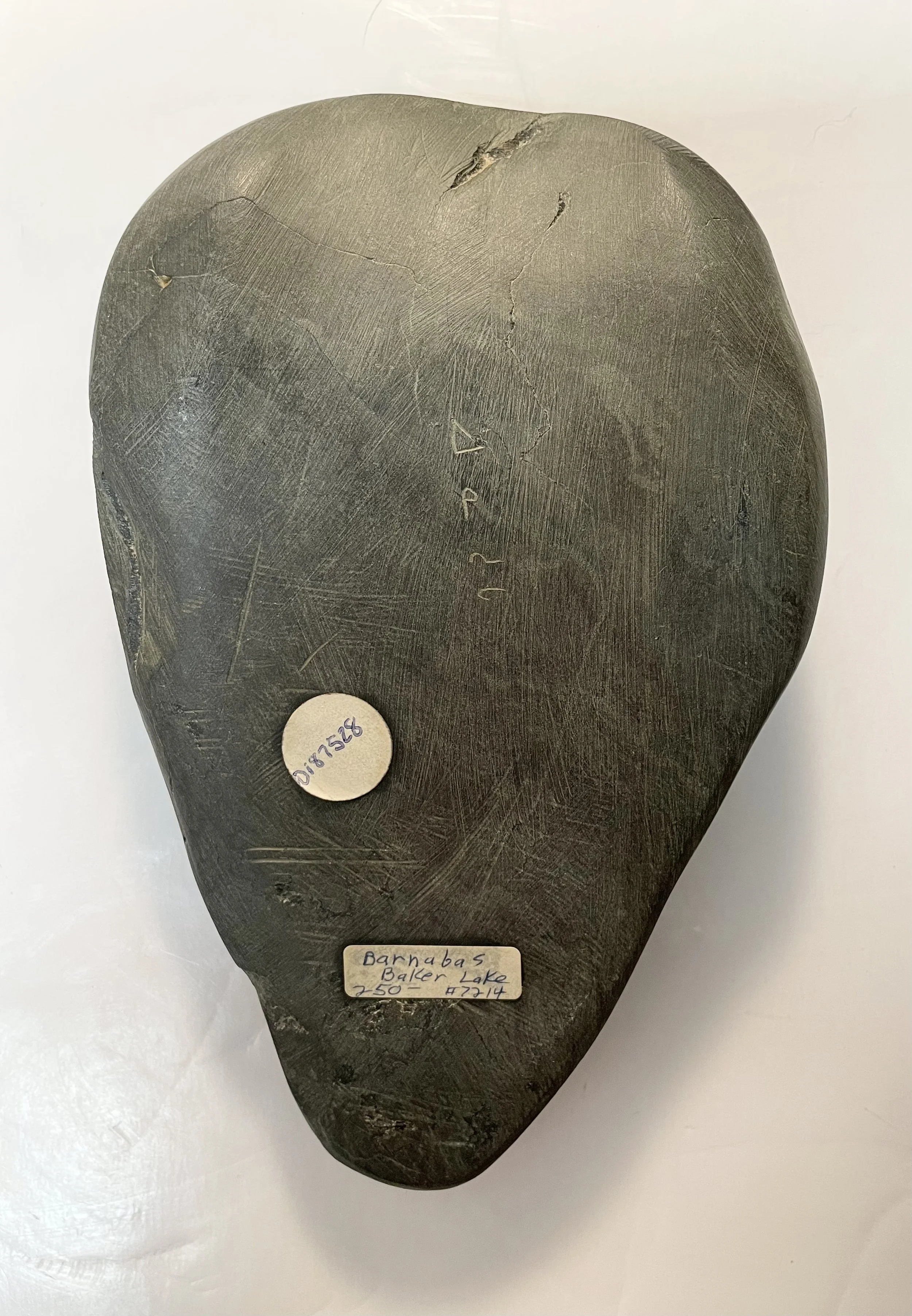 Barnabus Arnasungaaq, 1924-2017, Head, stone, 2x8x5, 3.JPG