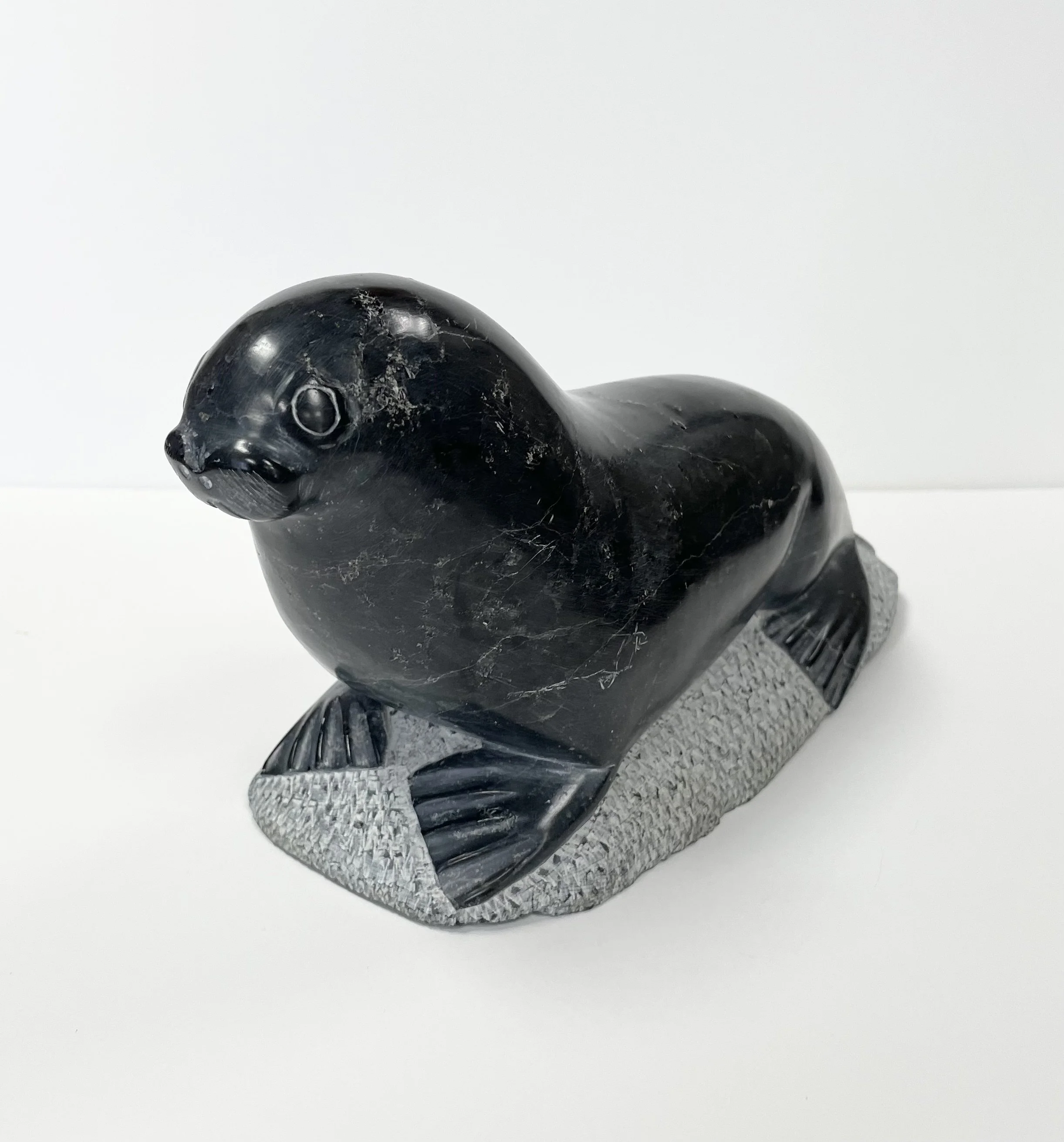 Noah Tukai Paulosie, 1938-, Seal, stone, 6x11.5x5.jpg