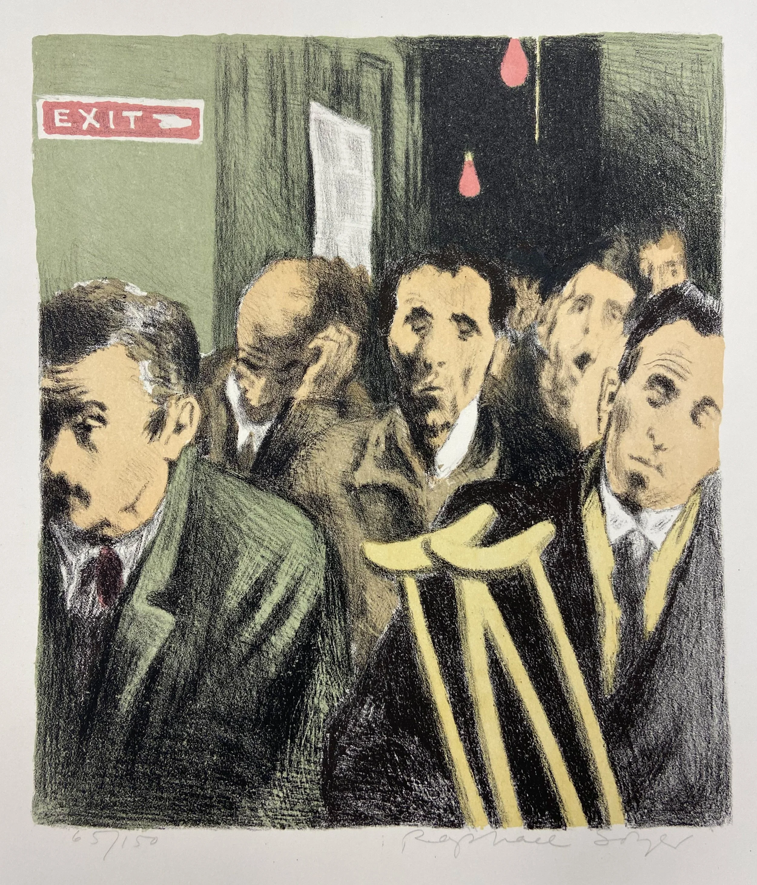 Raphael Soyer - Subway Entrance (From Memories)