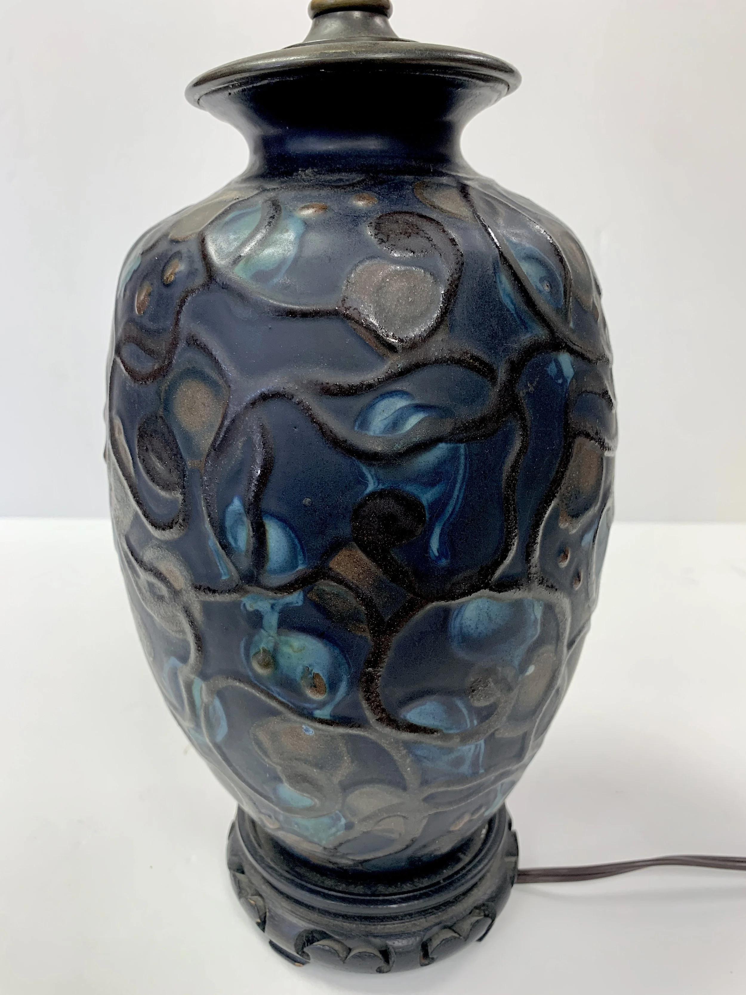 Herman August Kähler- Art Nouveau Pottery Lamp (early 1900's)