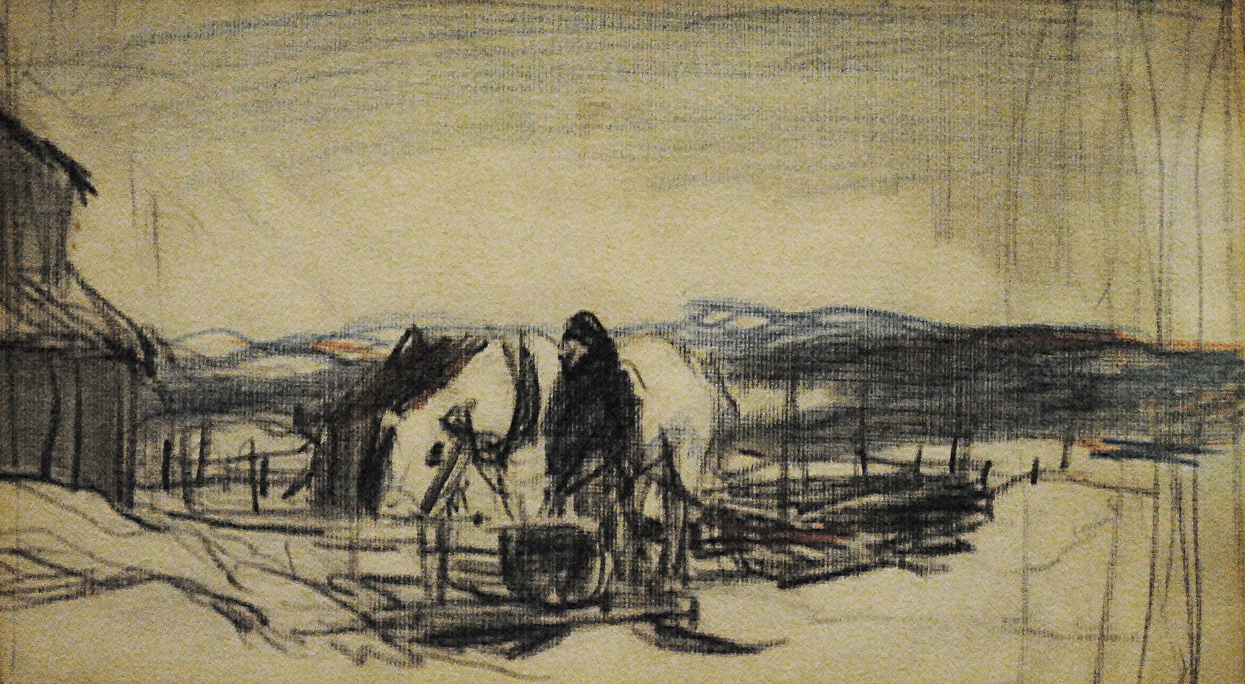 Frederick Simpson Coburn - Logging Team Watering