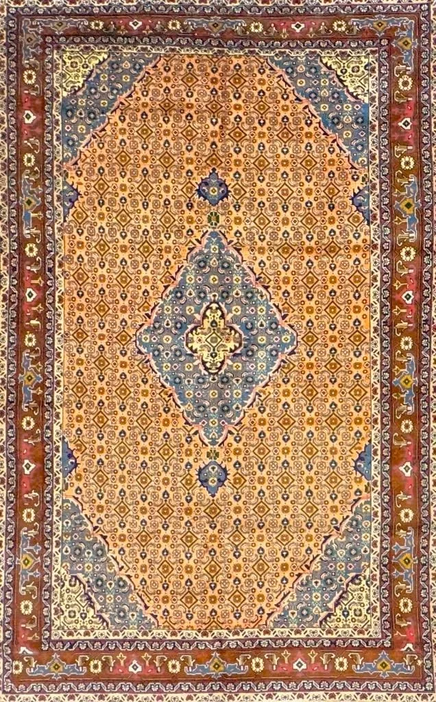 Rare Rust and Blue Hand-Knotted Wool Ardebil Rug, 76 x 120 in (6'3 x 10'), $1500 (Key Auctions Invoice 67857 Lot 18).jpg