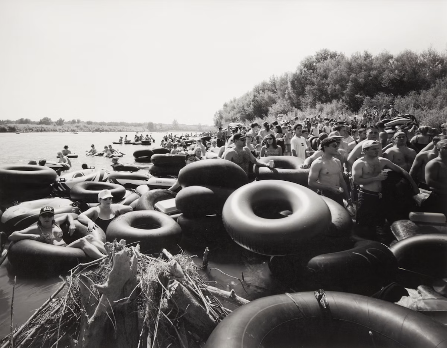 Geoff Fricker - Inner Tubes on Labour Day, Sacramento River (1996)