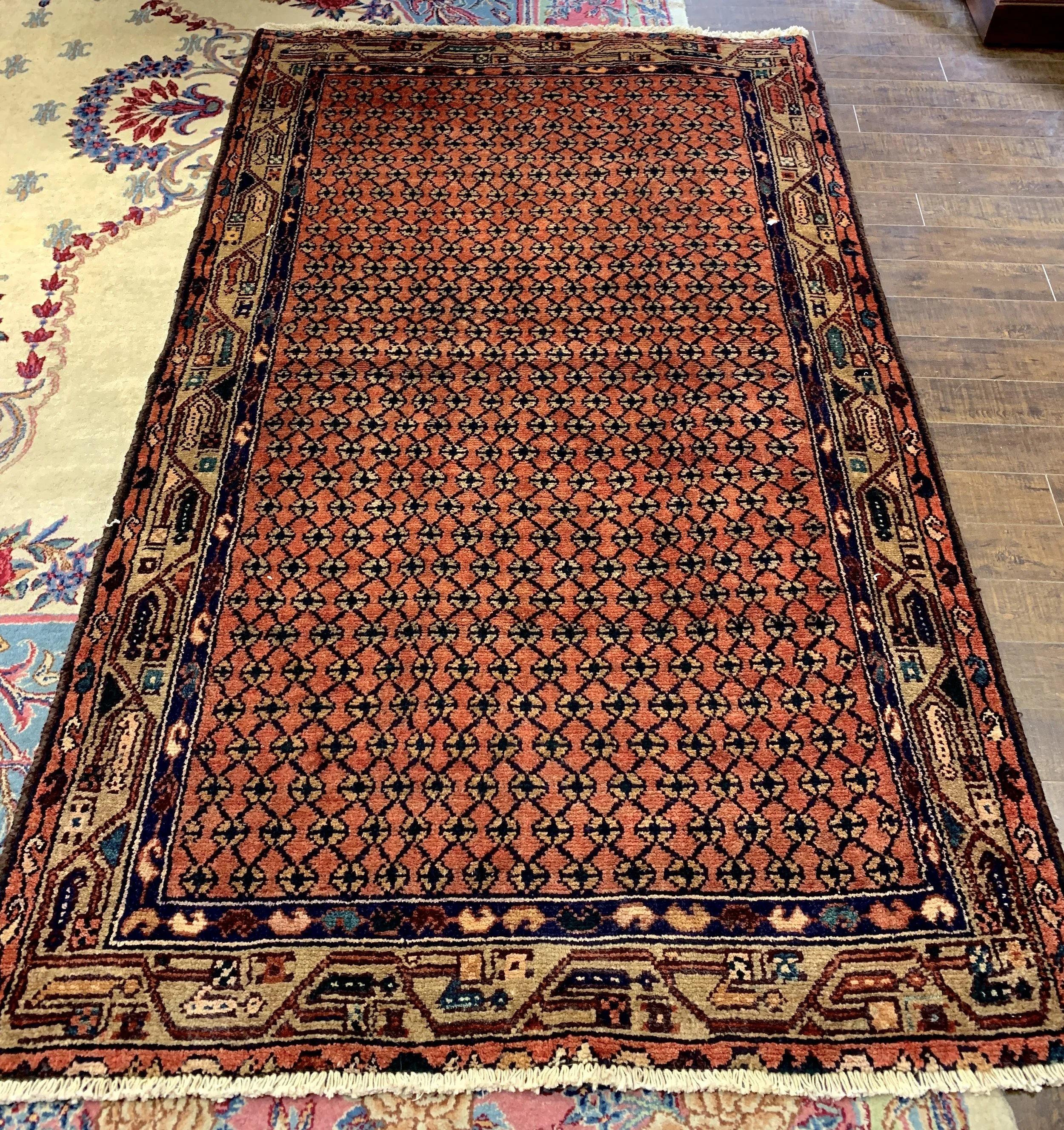 Oriental Wool Rug with Boteh Pattern - 6'25 x 3'70