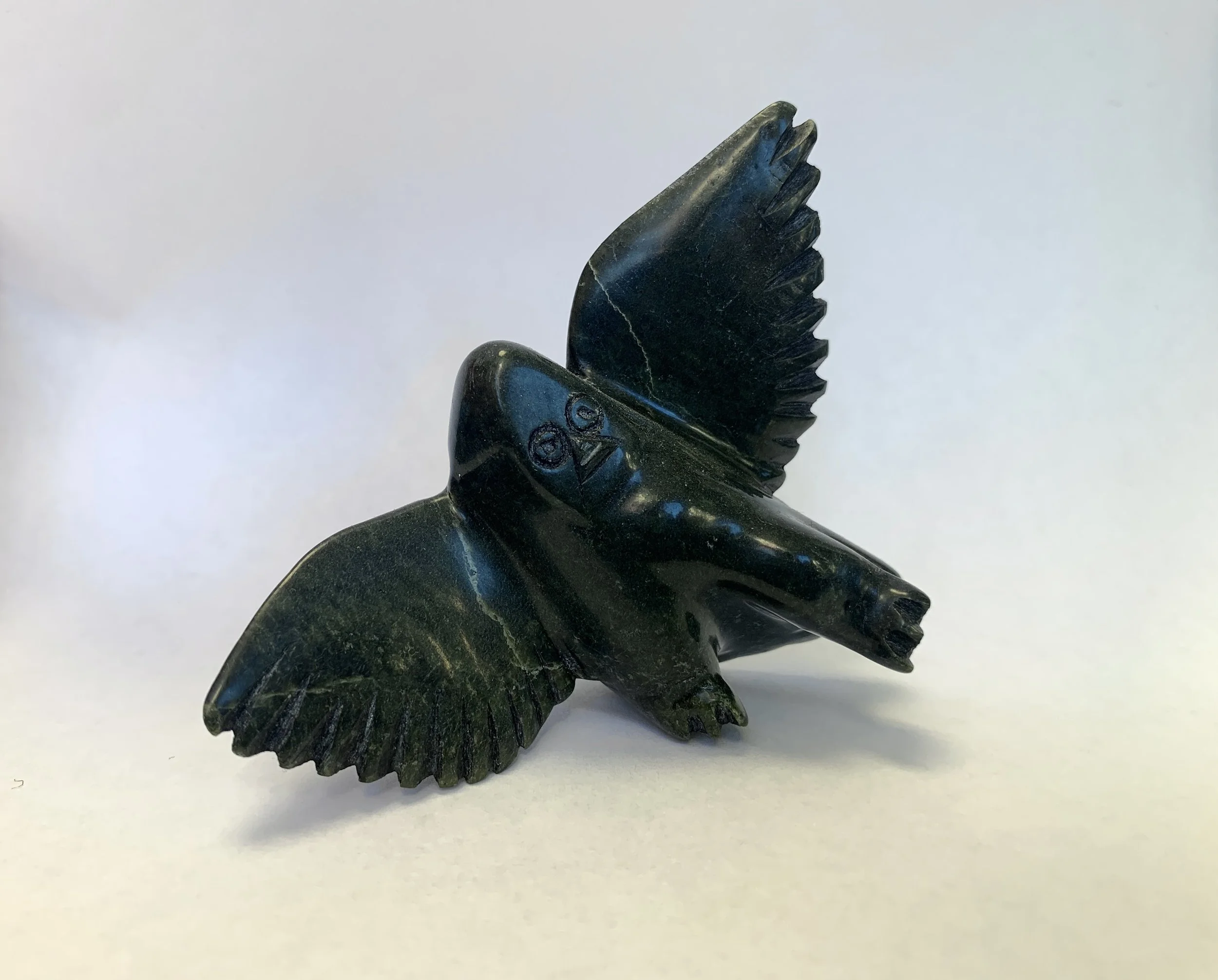 Isa Oqutaqu - Dancing Owl, serpentine, 2.5x3x1.5 (#25B) $150.jpg