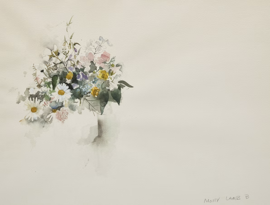 Molly Lamb Bobak -Bouquet of Flowers (signed)