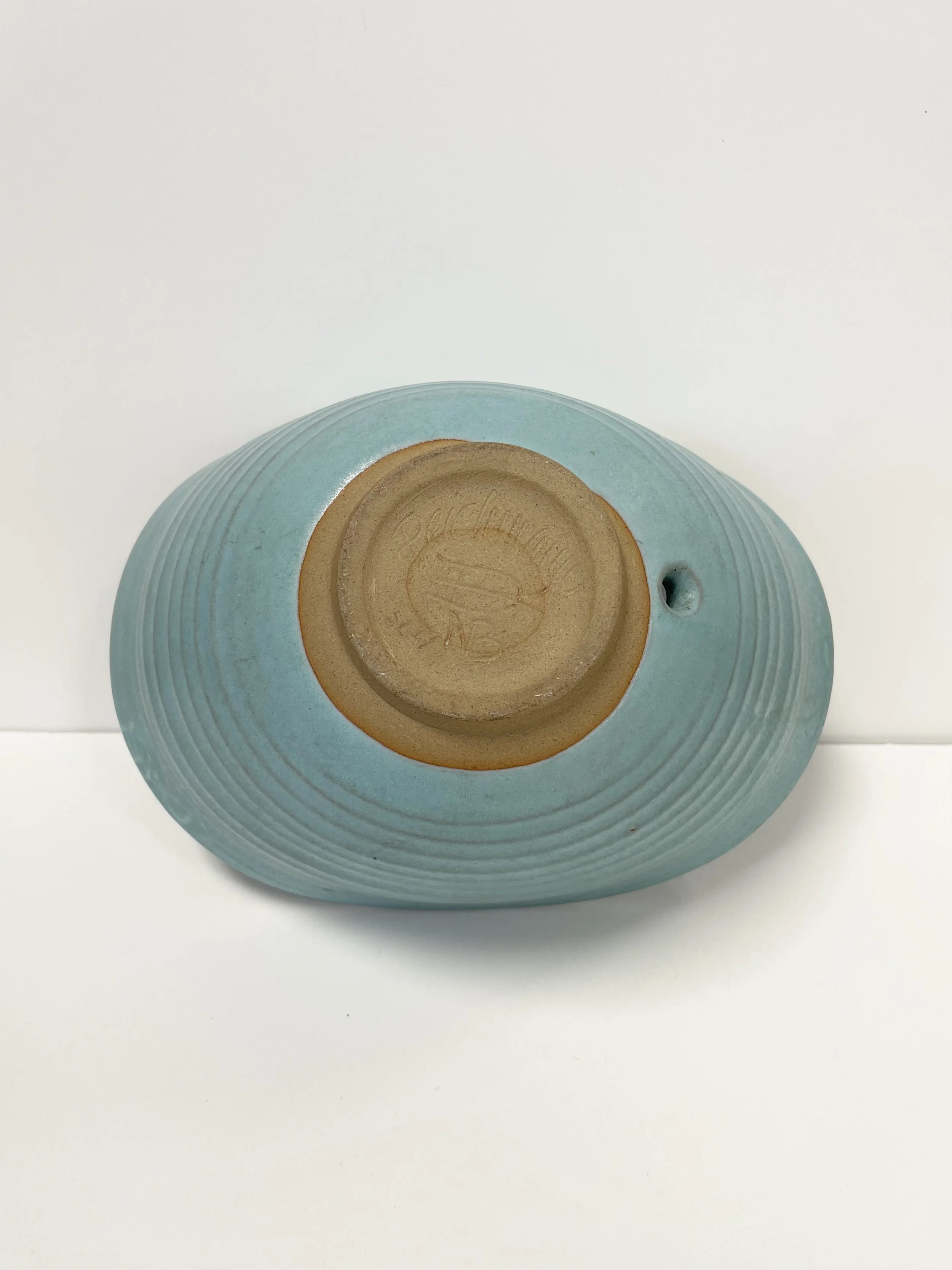 Deichmann Blue Ribbed Oval Luminaire, 4.2x8.7x6.1, $425 -2.jpeg