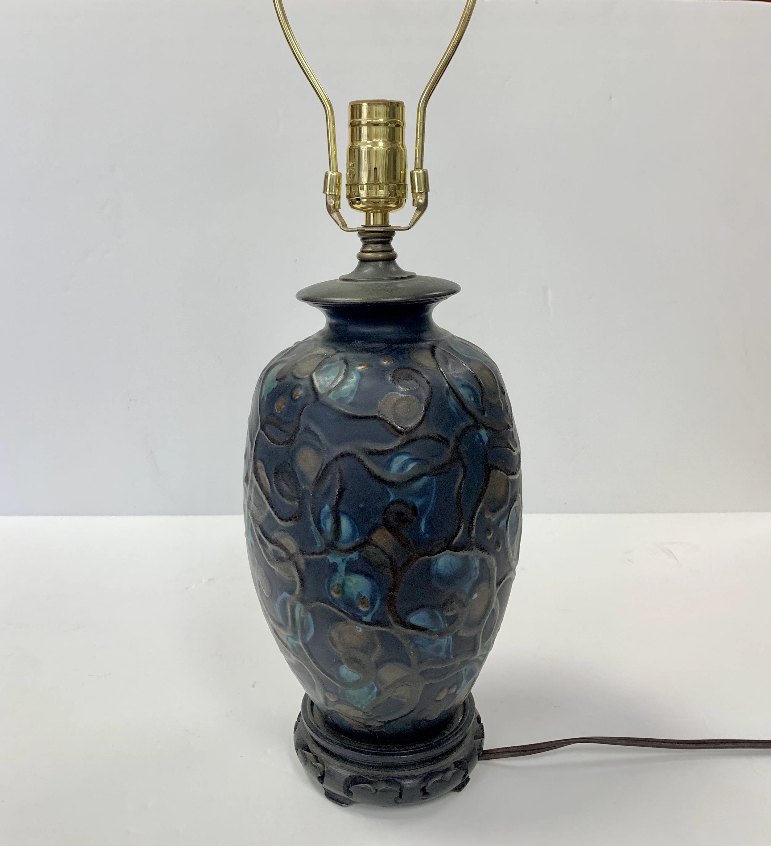 Herman August Kahler  (Danish, Art Nouveau Art Pottery Lamp, 23.25 inches tall, $800 (Key 73943 Lot 54).jpg