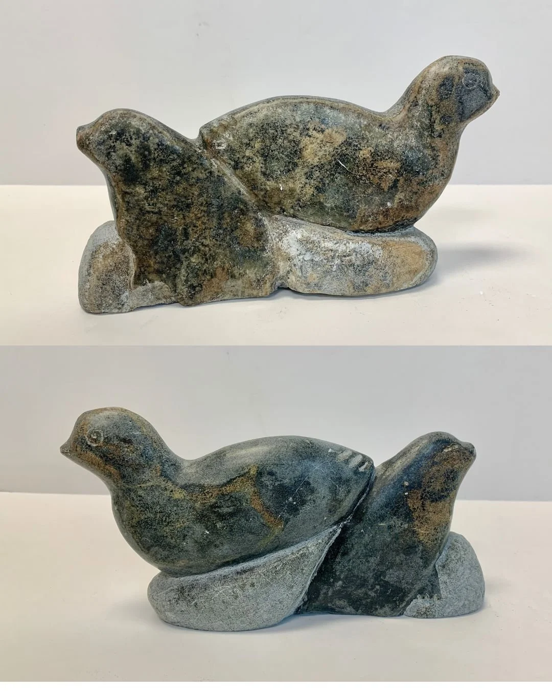 Unidentified Inuit - Double-Sided Bird/Seal Composition