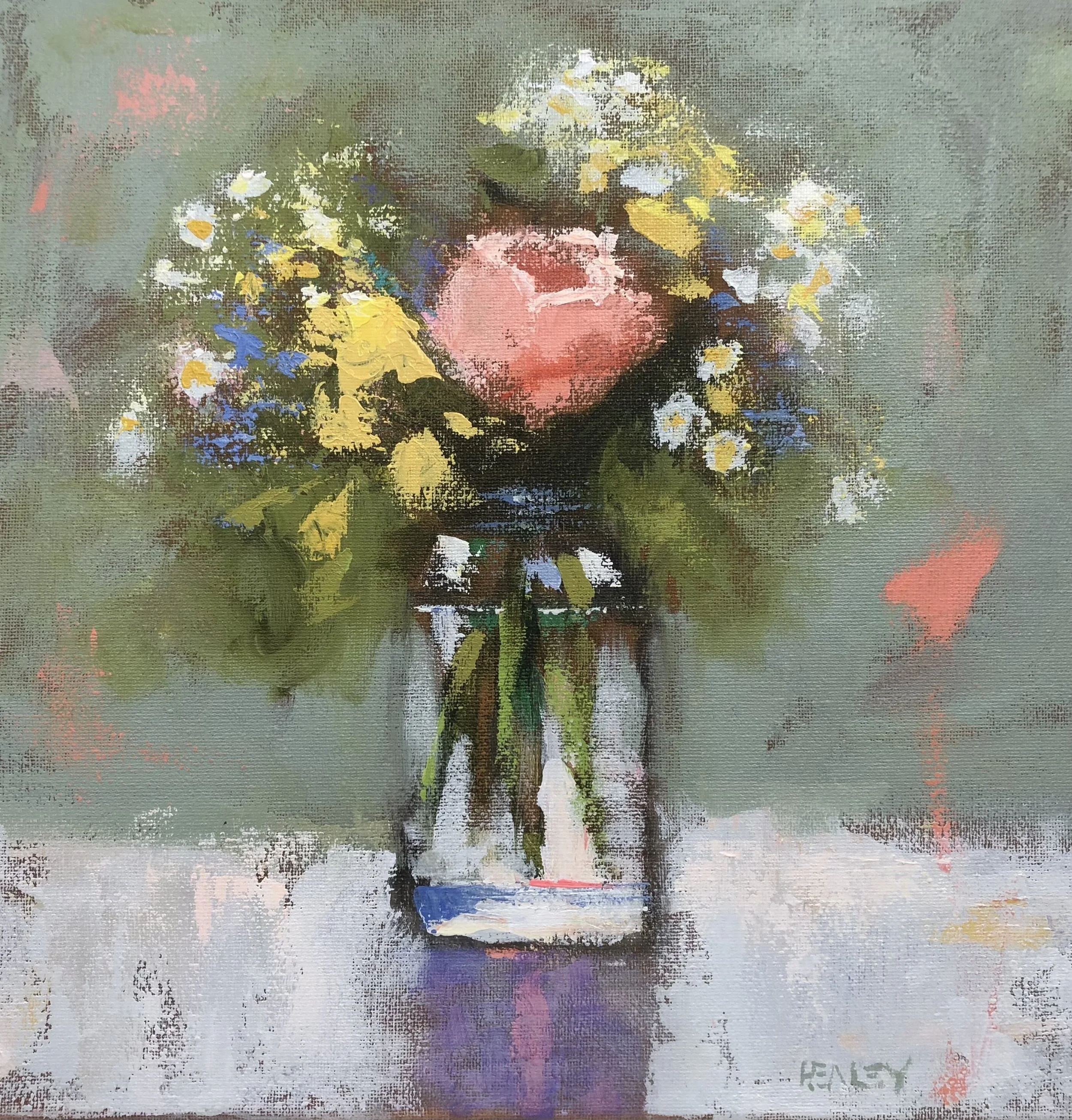 Paul Healey, Flowers, Jar, Shadow, 12x12, acrylic, $660.jpg