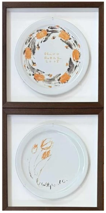 Molly & Bruno Bobak Hand-Painted Plates