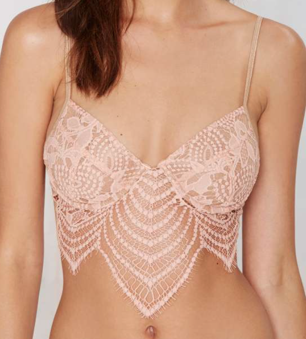 FOR LOVE AND LEMONS Snapdragon Long-Line Lace Bra, $128