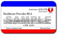 This is not an American Heart Association card. Notice how they make the card look very similar to an AHA card. The format is the same, same colors, they even make a similar logo in the upper right corner like the AHA card