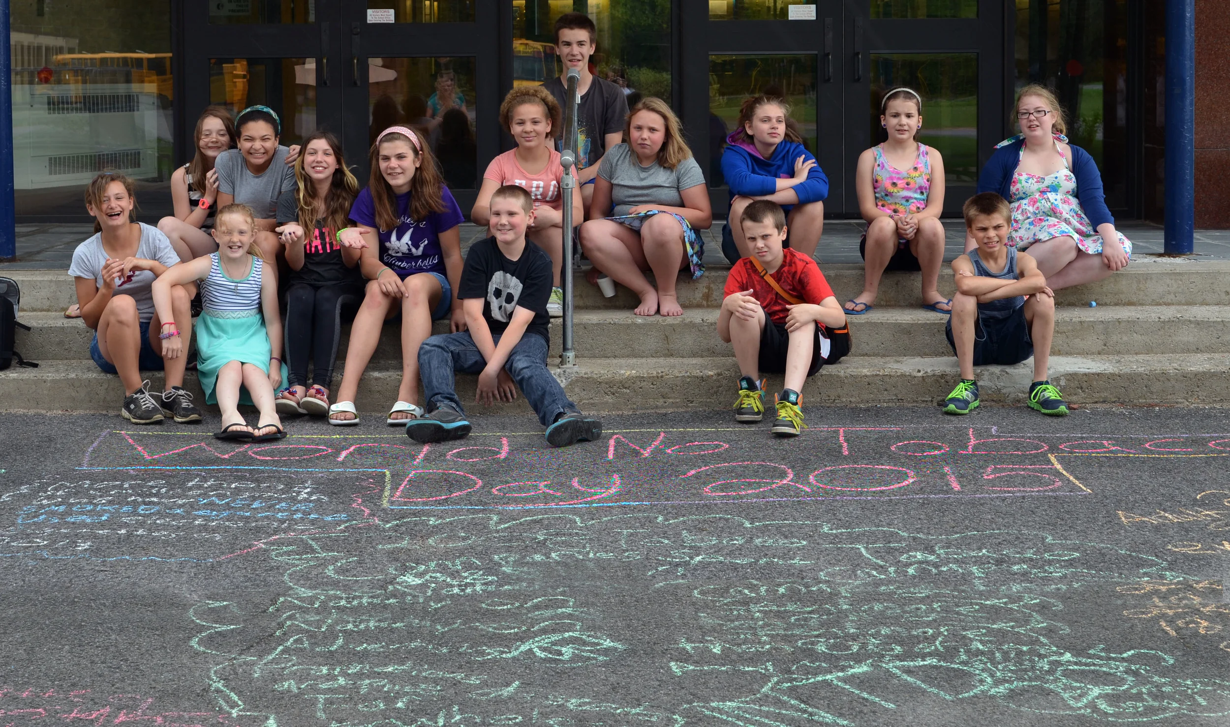 SADD Chalks the Walk for World No Tobacco Day