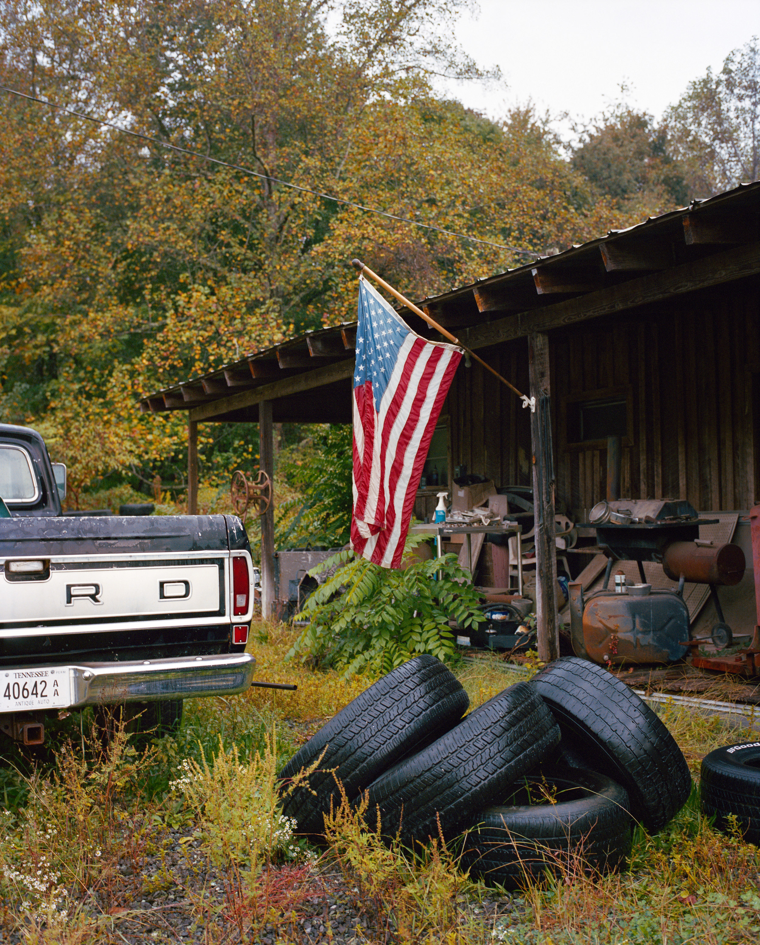 Classic car scrap yard, TN