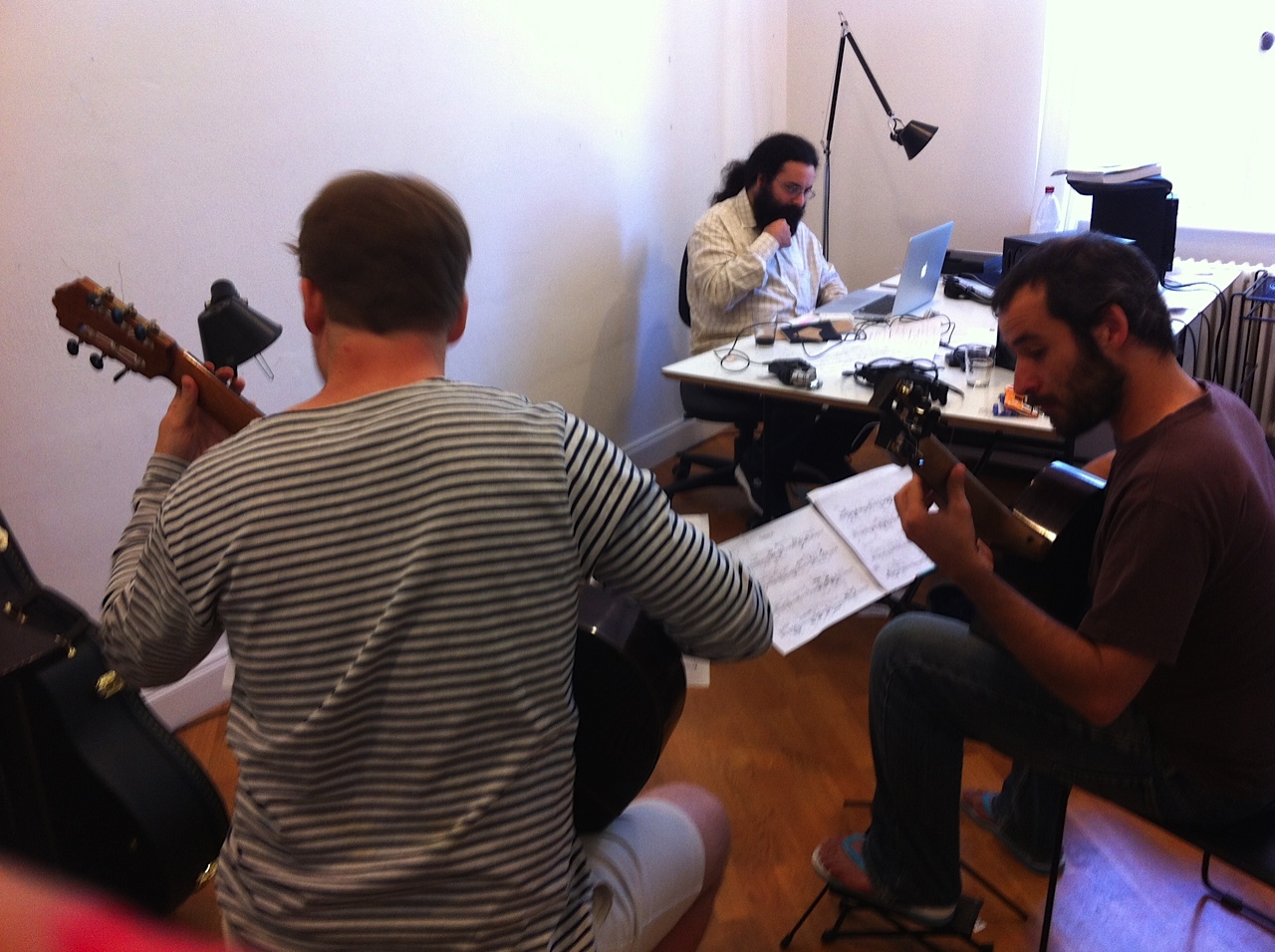 Working with Turgut Ercetin in our studio at Schloss Solitude.