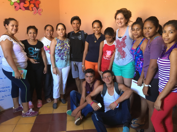 With the teenagers from Norwalk/Nagarote Sister City Project after our morning rehearsal.
