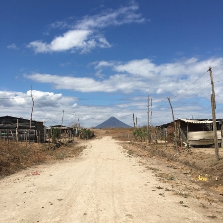 The view of Momotombo from Sunrisa de Dios, a barrio in Nagarote.