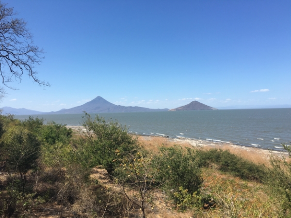 Momotombo and Momotombito - the first volcanos I've ever seen!