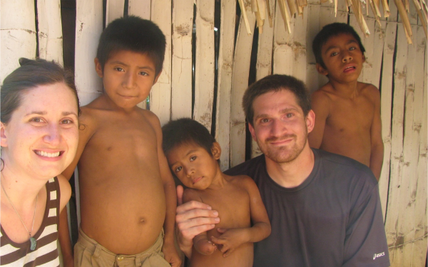 Rigoberto (in the center) with Bryan, his brothers and me in 2009.