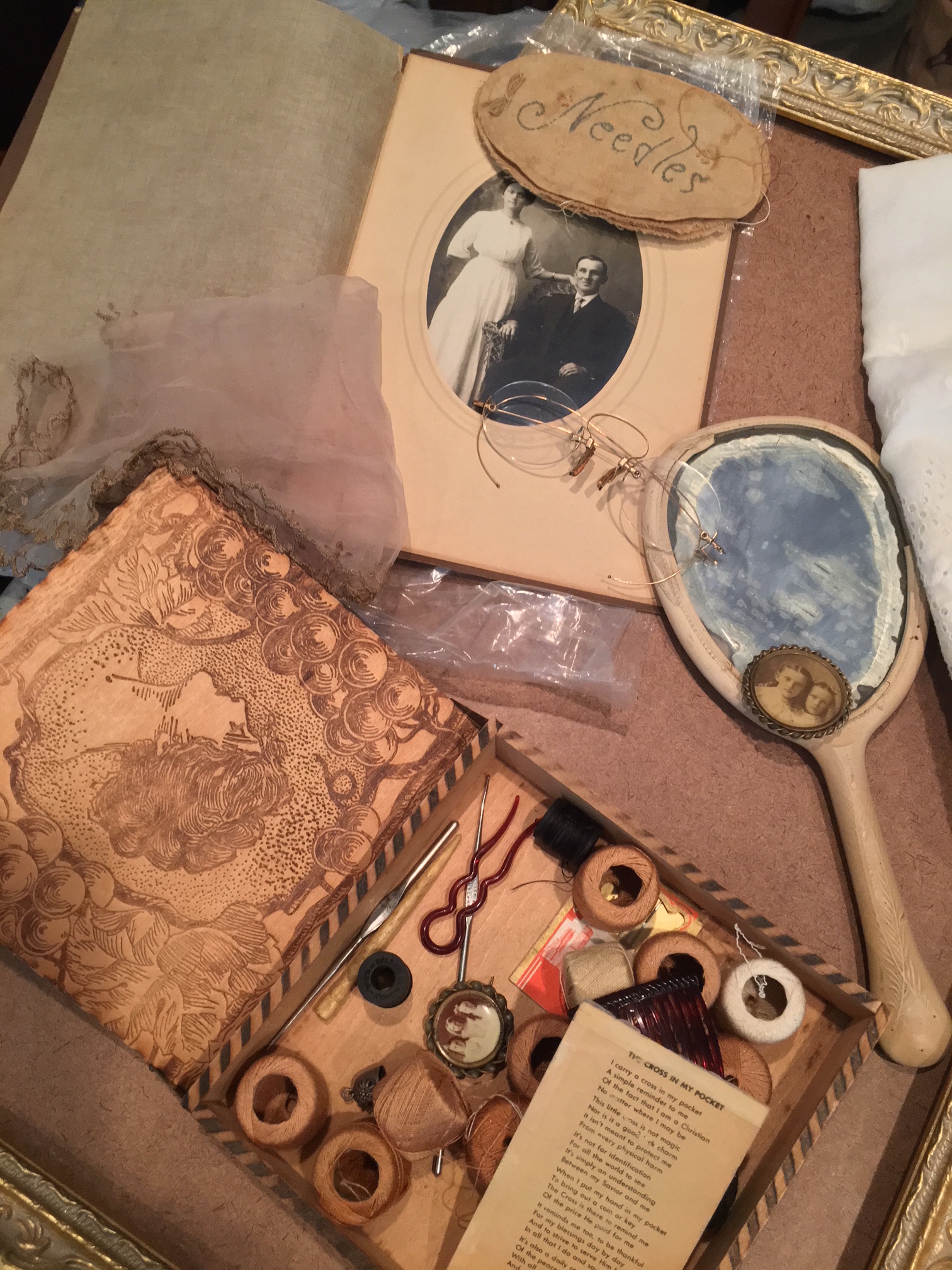 Some of Grace's treasures before collage
