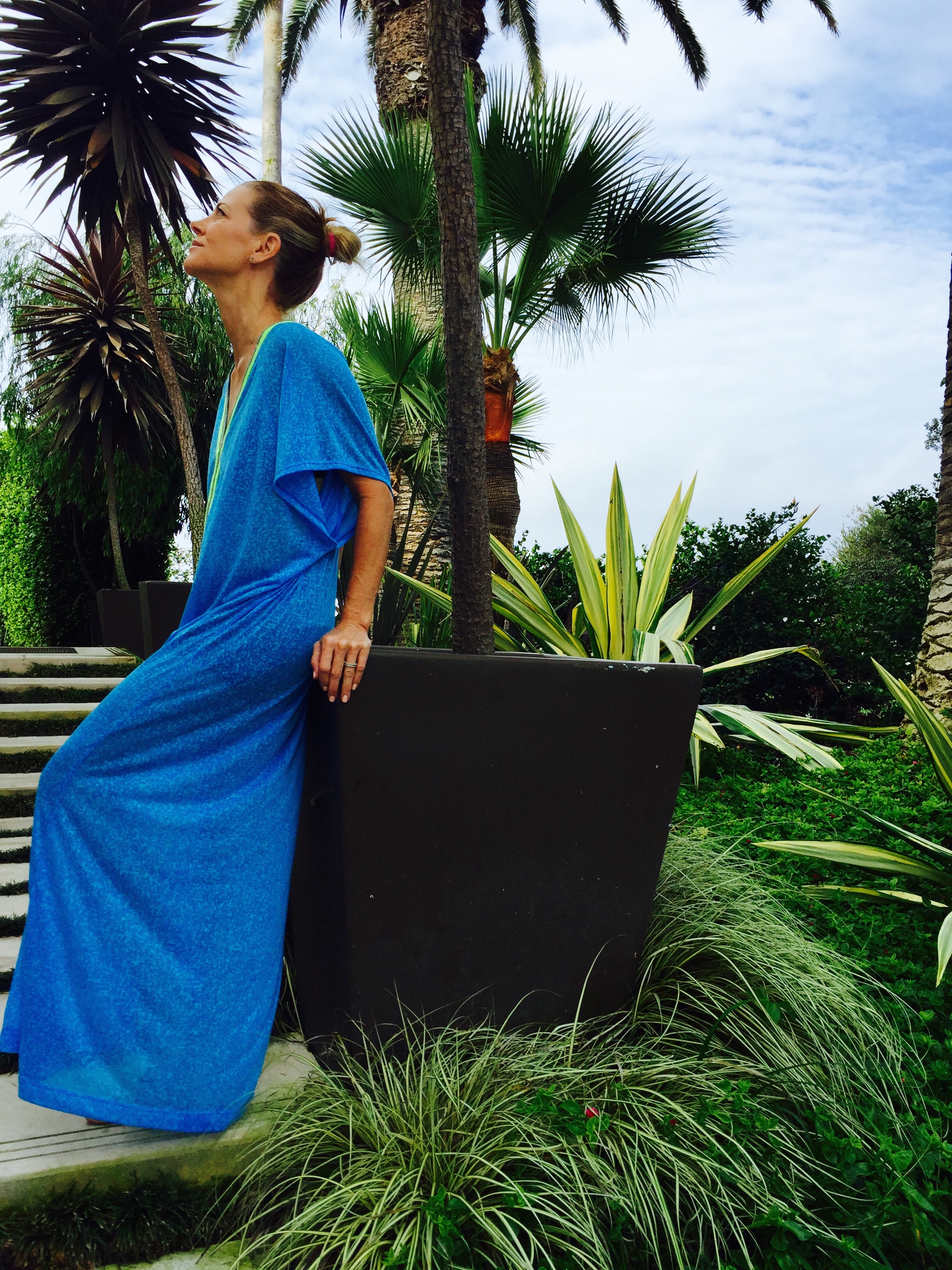 I love the brand Pitusa I found this caftan while vacationing in Miami, Florida . C elebrities like Jackie Kennedy, Bianca Jagger, Anjelica Huston, Brigitte Bardot, Diahann Carroll and the beautiful Grace Kelly were photographed in designer caftans. Elizabeth Taylor, another big collector of caftans, loved the designs by Emanuel and Thea Porter. 