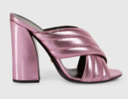 Love this groovy Metallic Crossover Sandal