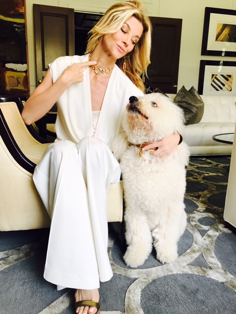 Buster in his Charlie & Me Choker along with our rug ...we're a house of circles...signs are everywhere.