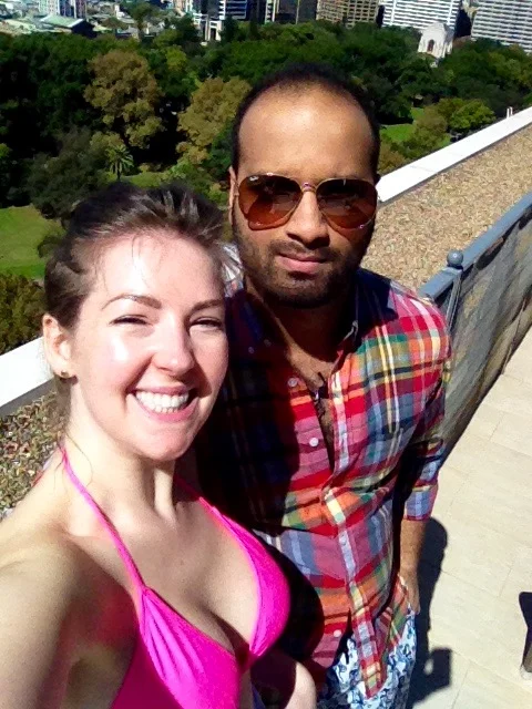 Rooftop patio selfie!