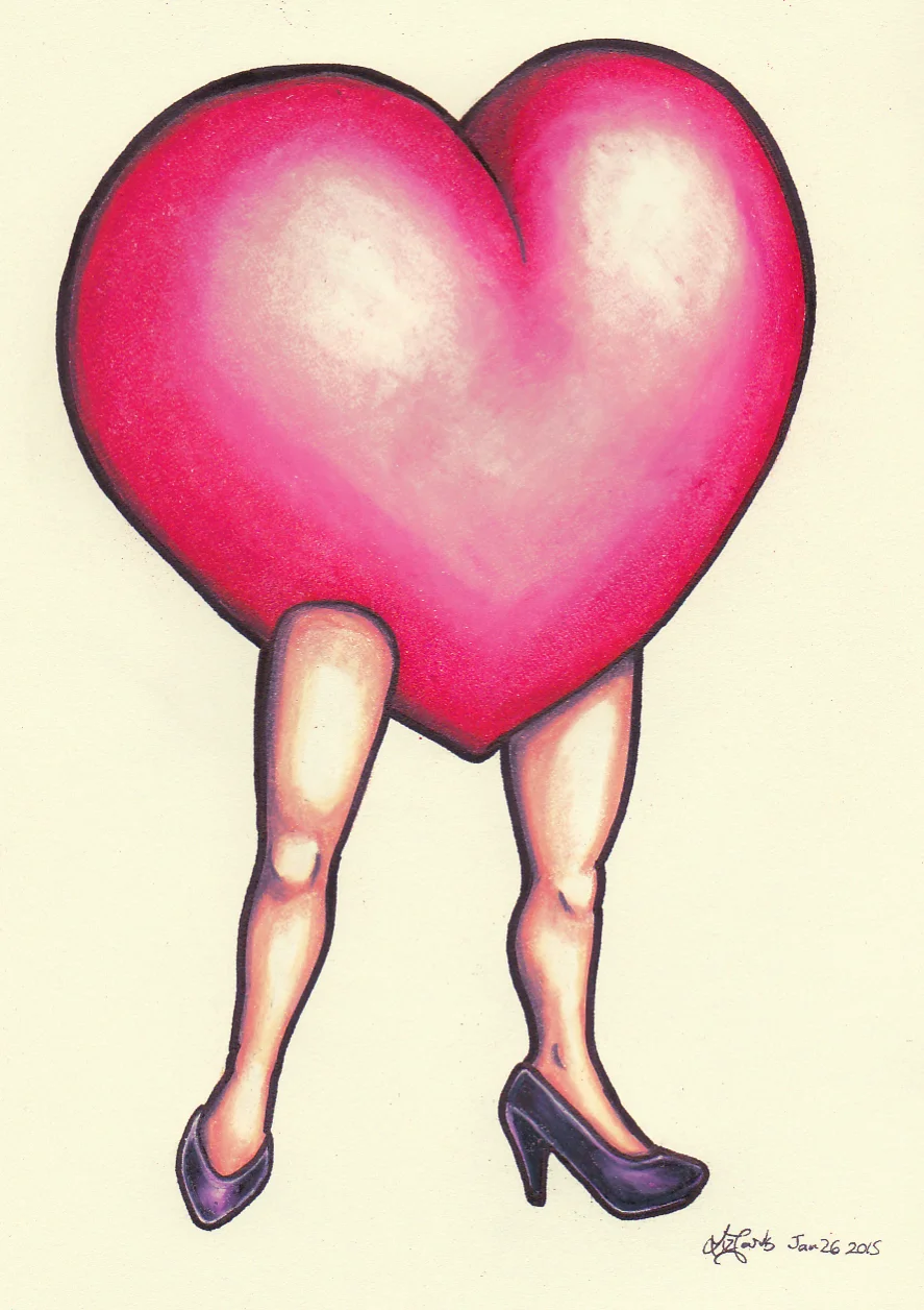 Heart with legs