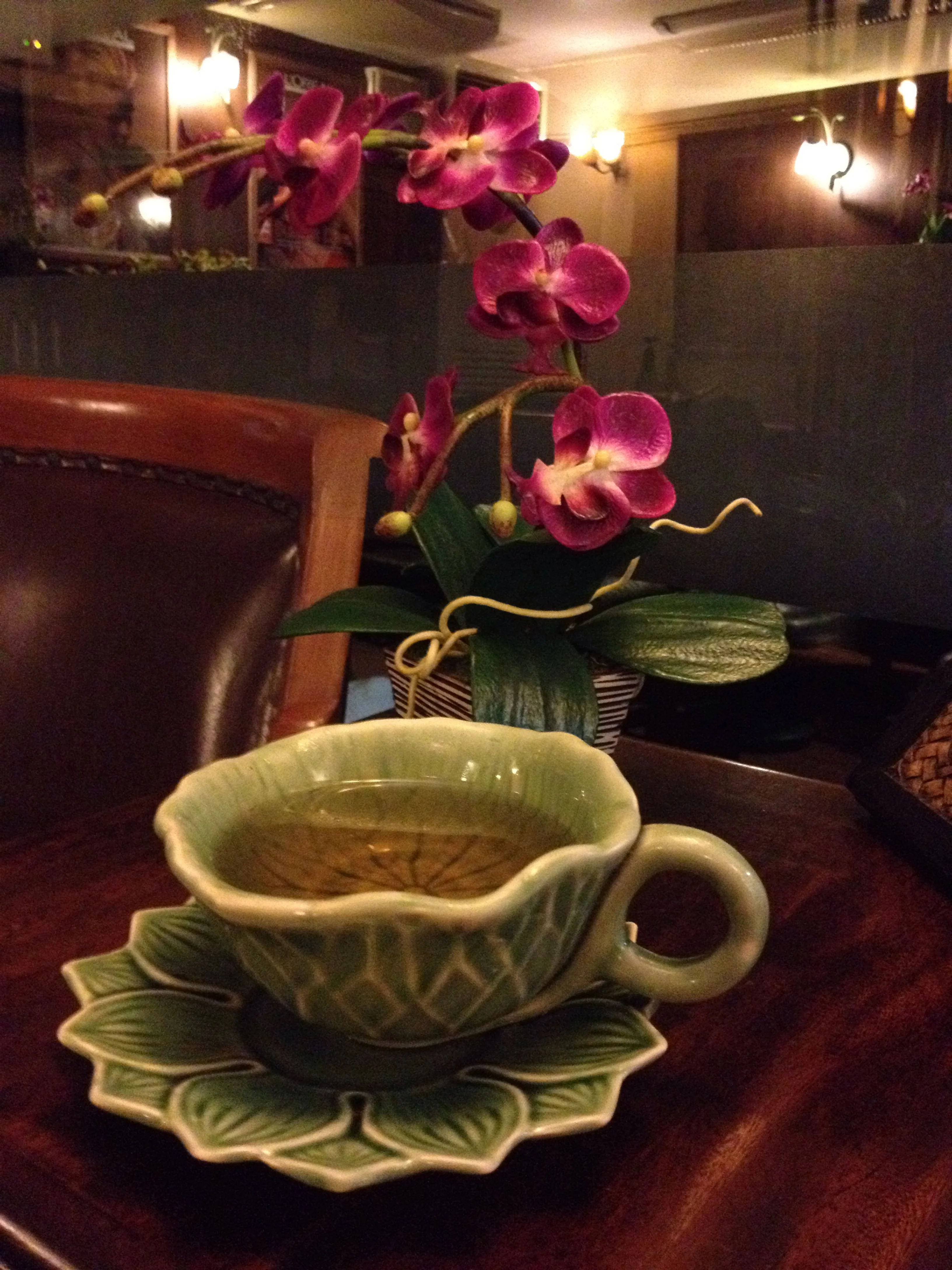 Post facial and massage green tea