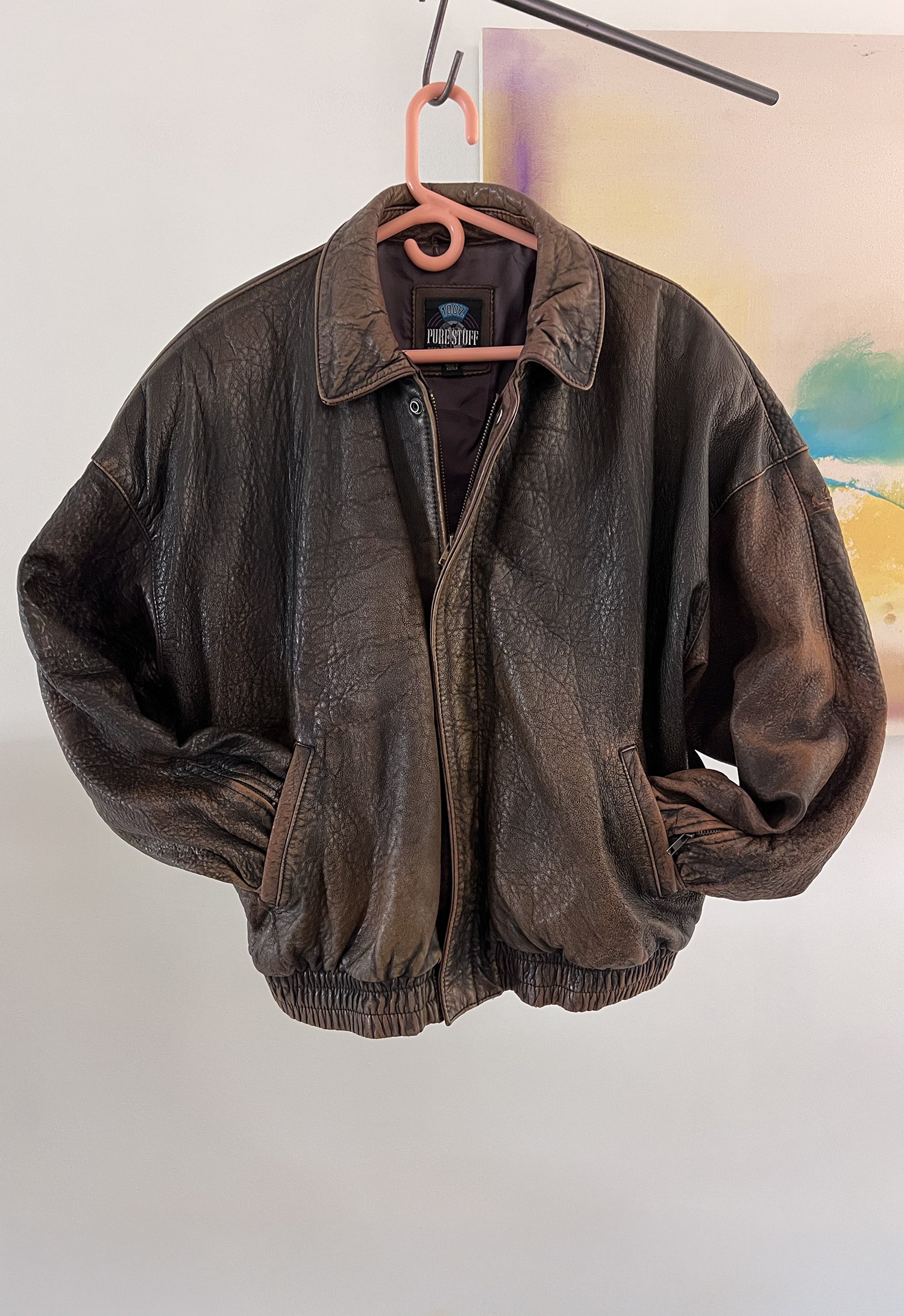 Classic Leather Bomber Jacket