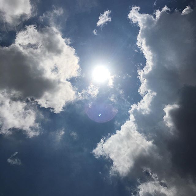 Solar eclipse #solareclipse2017 #houston #cloudy
