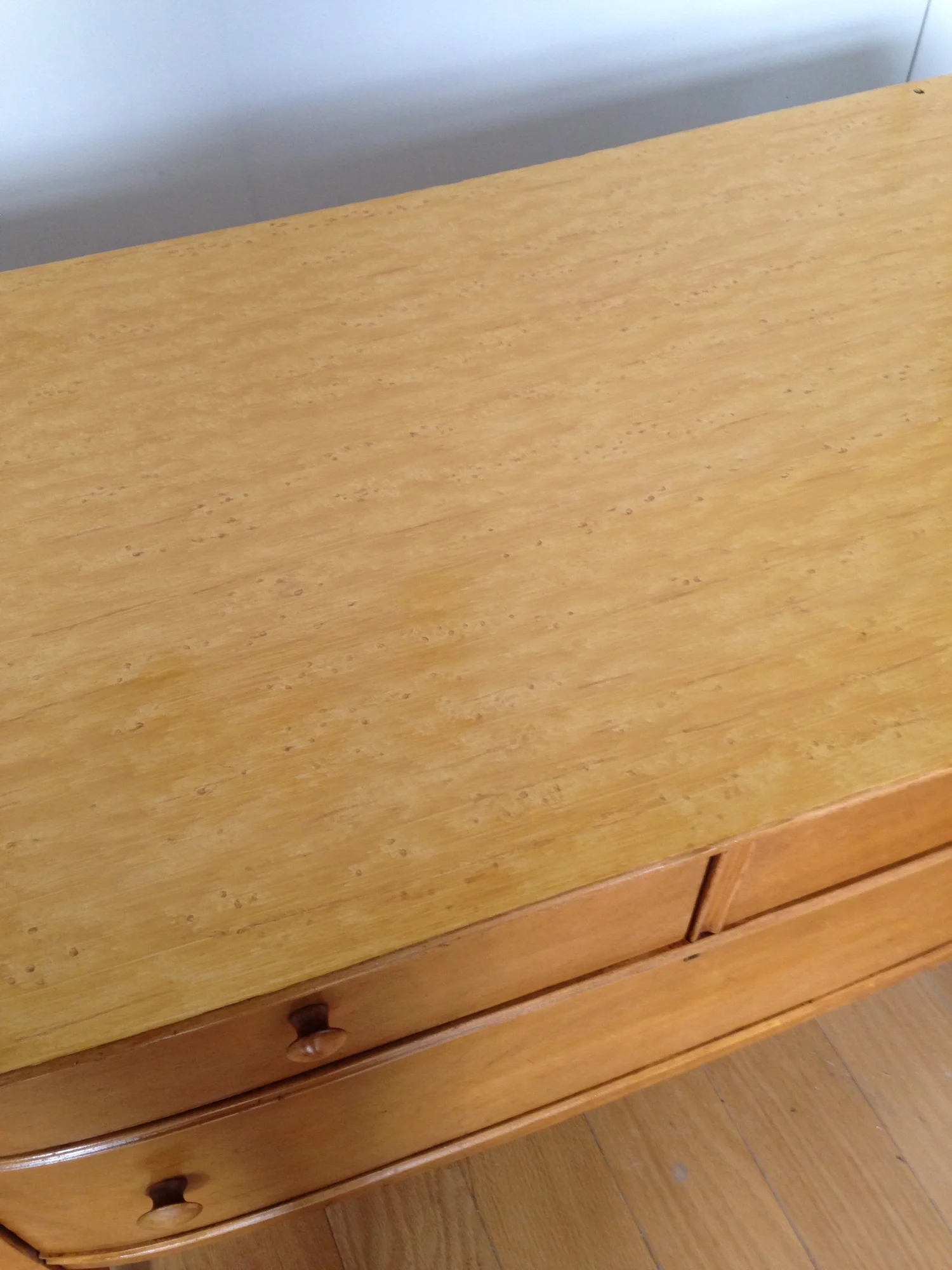 faux birds eye maple top