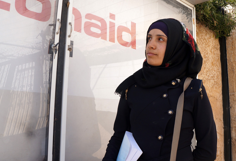 Wardeh Al-Rajoob ved ActionAids kontor i Hebron