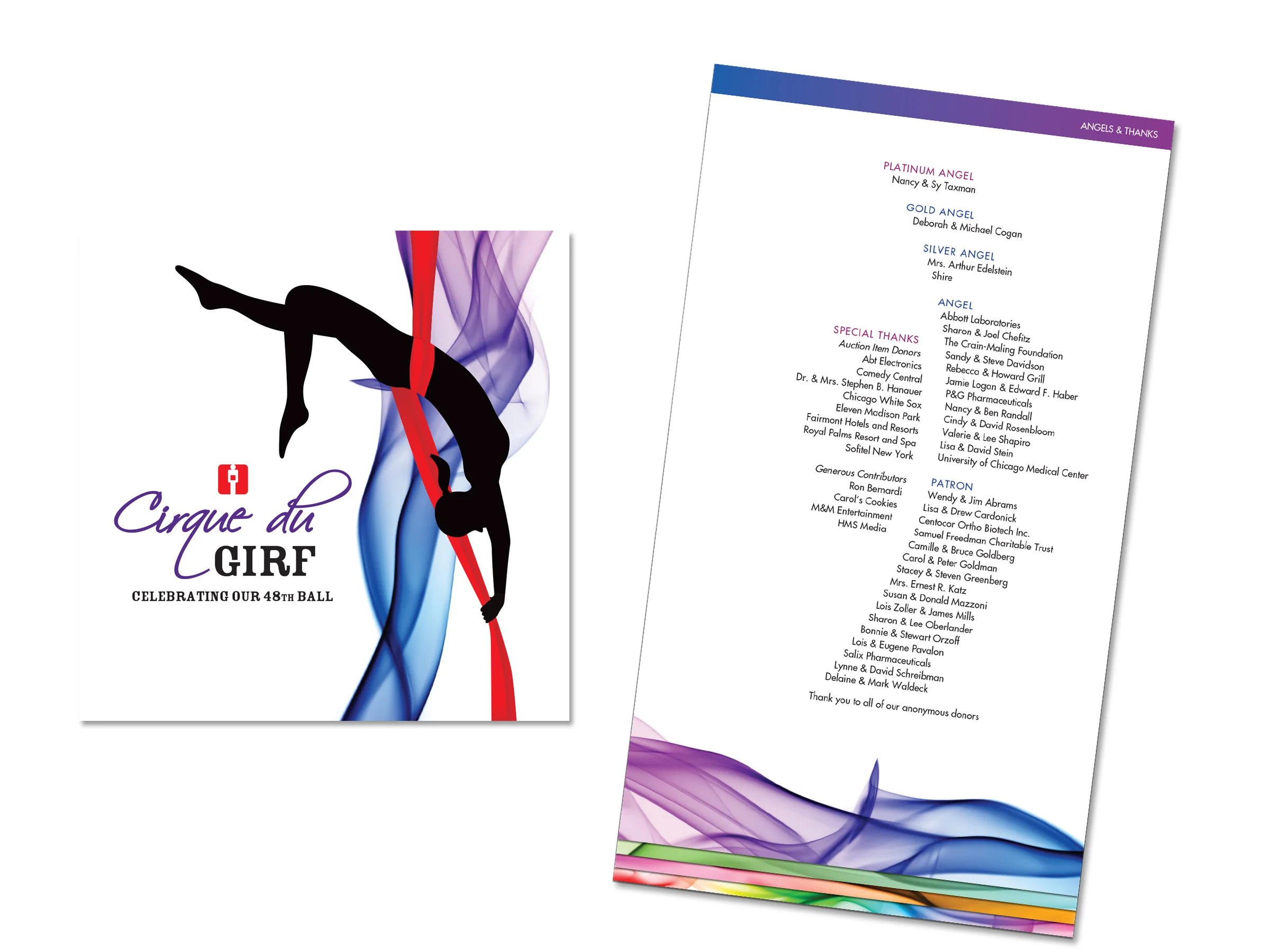 Client: Gastro-Intestinal Research Foundation / Annual ball fundraiser materials