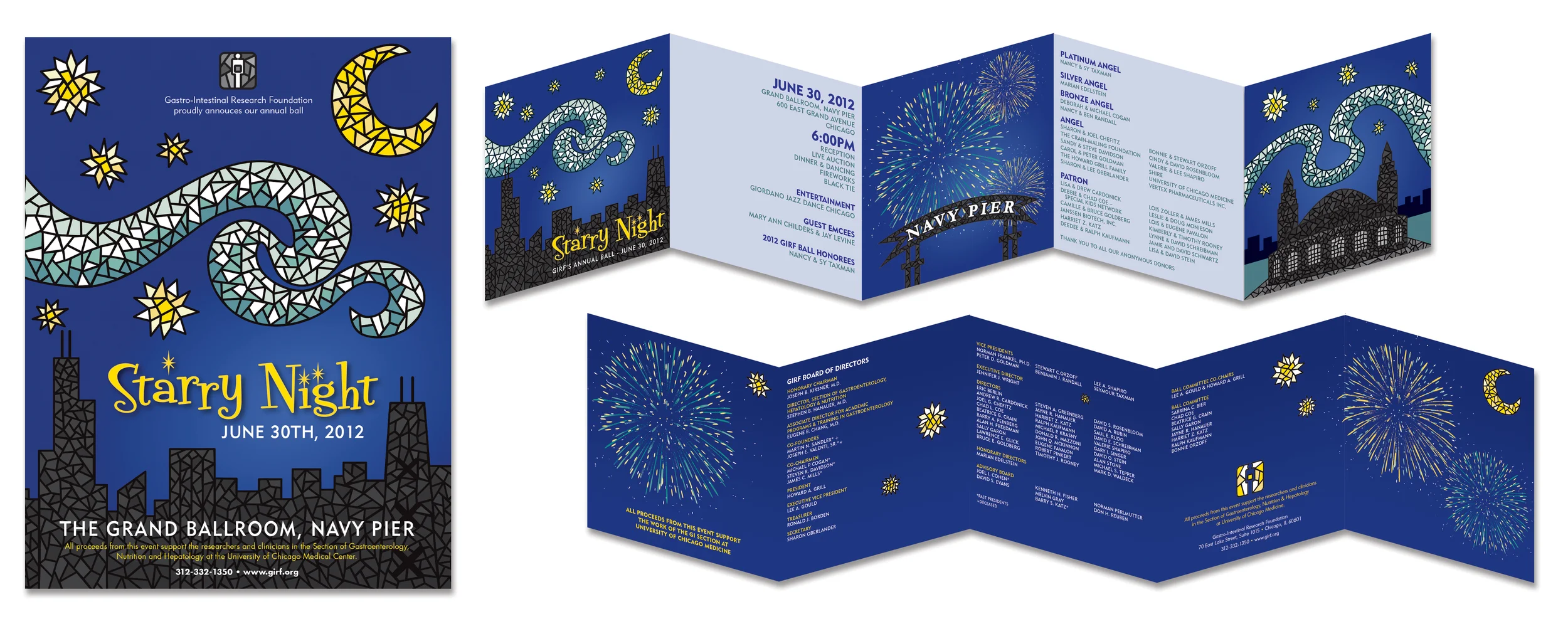 Client: Gastro-Intestinal Research Foundation / Annual ball fundraiser materials
